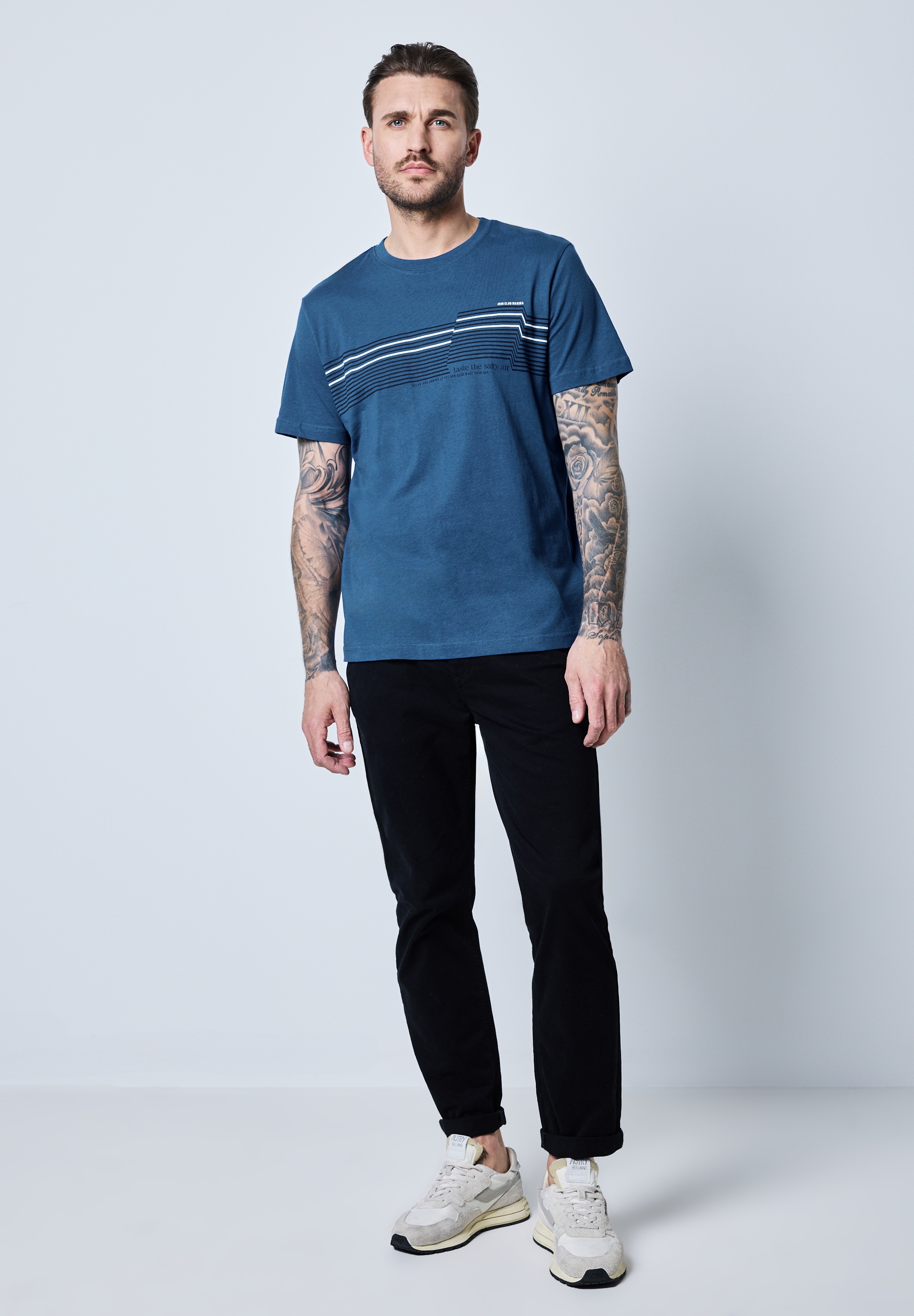 STREET ONE MEN T-Shirt, mit Rundhalsausschnitt