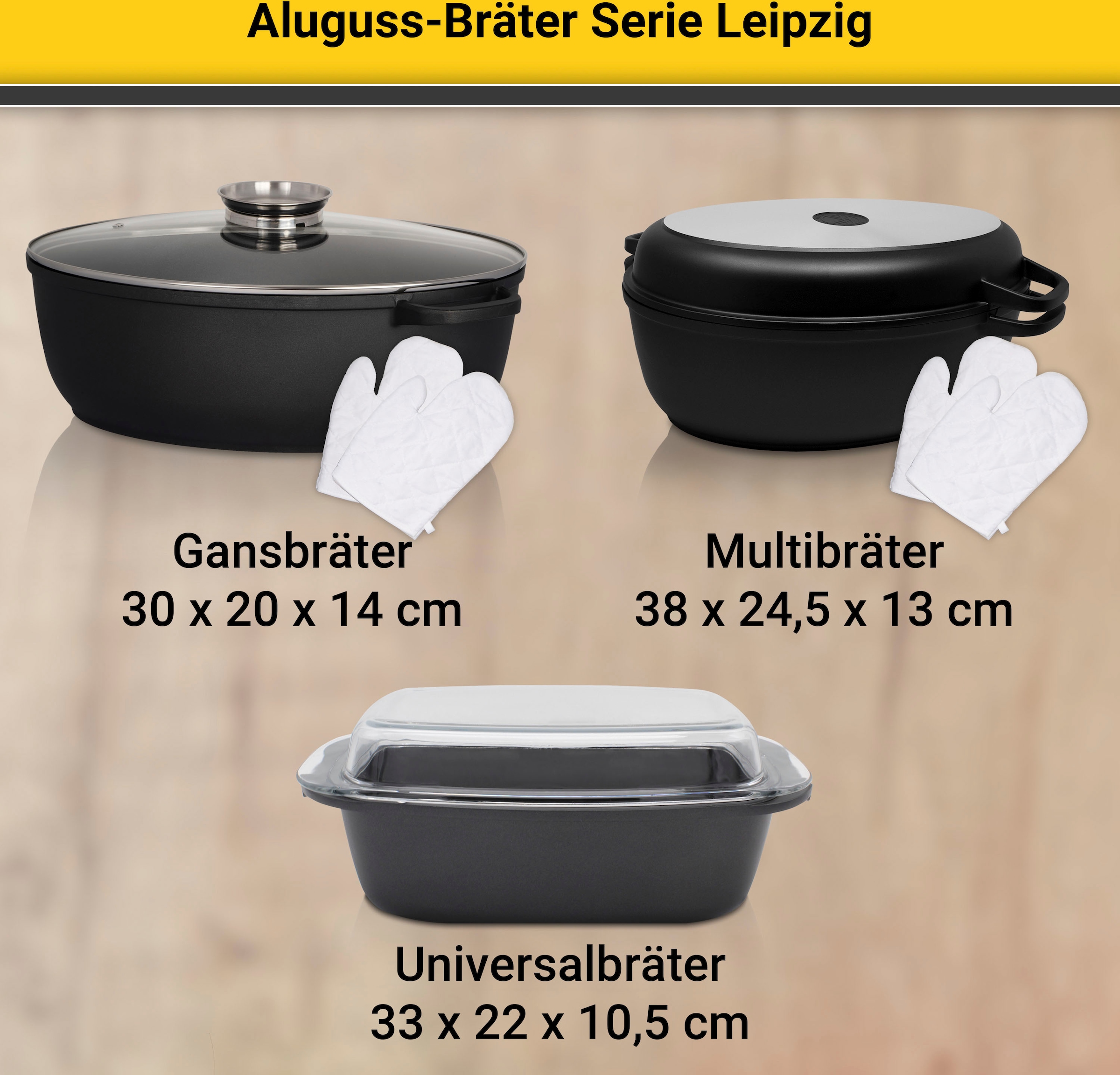 Krüger Bräter »Leipzig«, Aluminiumguss, | tlg.) kaufen BAUR (1