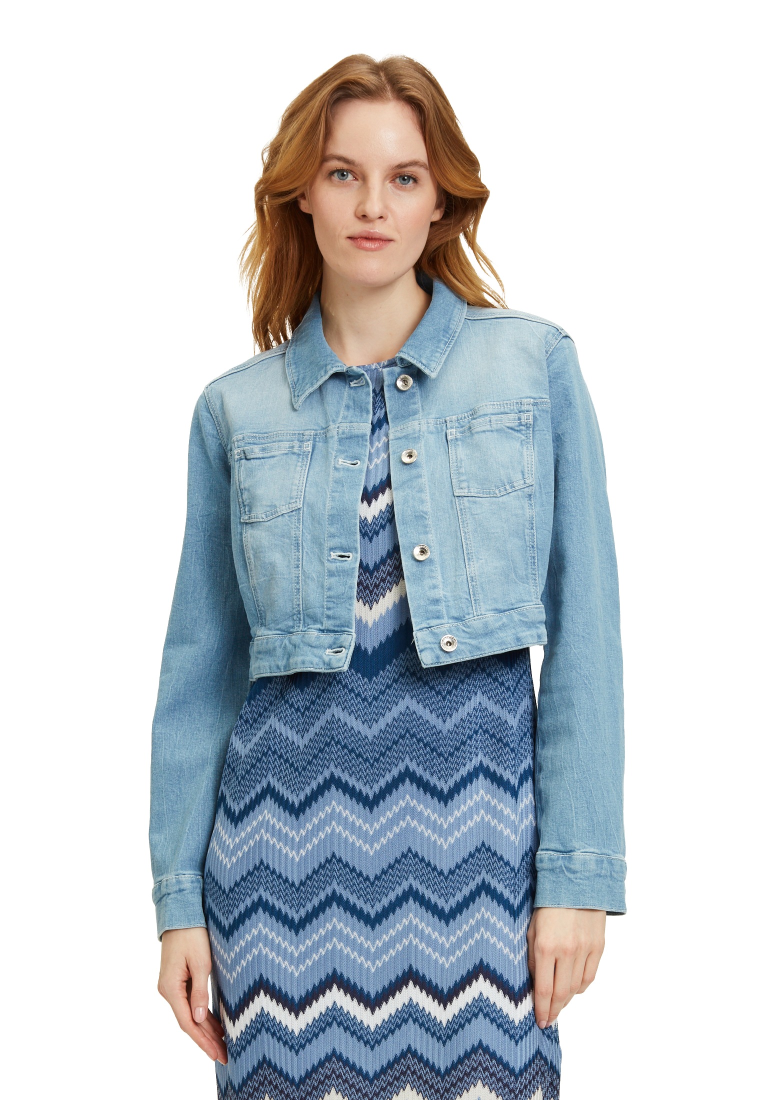 Betty Barclay Jackenblazer "Betty Barclay Jeansjacke langarm", Material