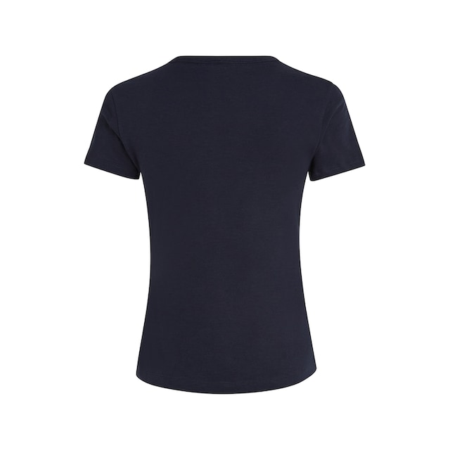 Tommy Hilfiger Rundhalsshirt »1985 SLIM SLUB C-NK SS«, mit Tommy Hilfiger  Logostickerei online bestellen | BAUR | T-Shirts