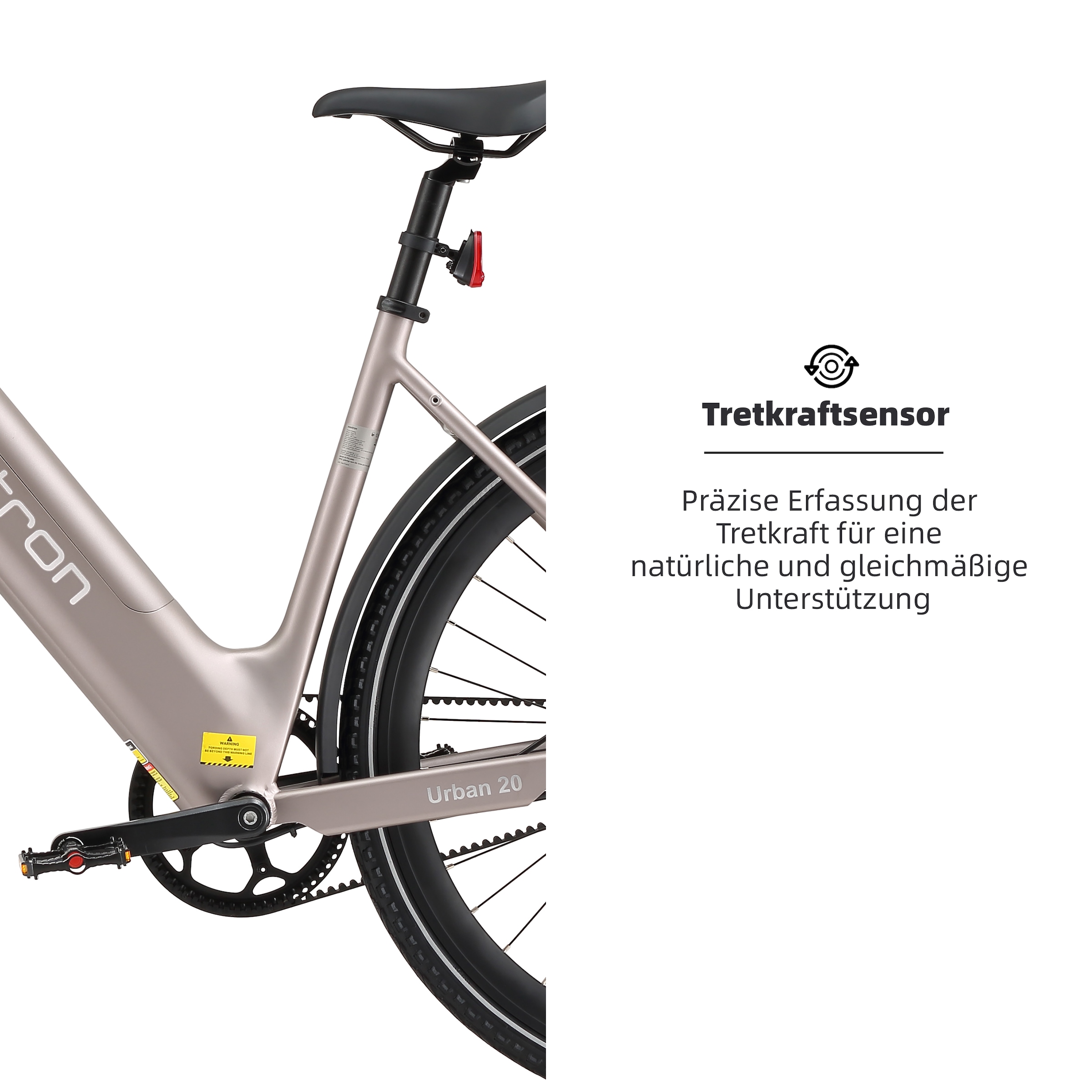 Maxtron »Maxtron Urban 20 City-E-Bike 28 Zoll« Heckmotor 250 W (mit integr. Akku), Elektrofahrrad für Alltag und Einkauf