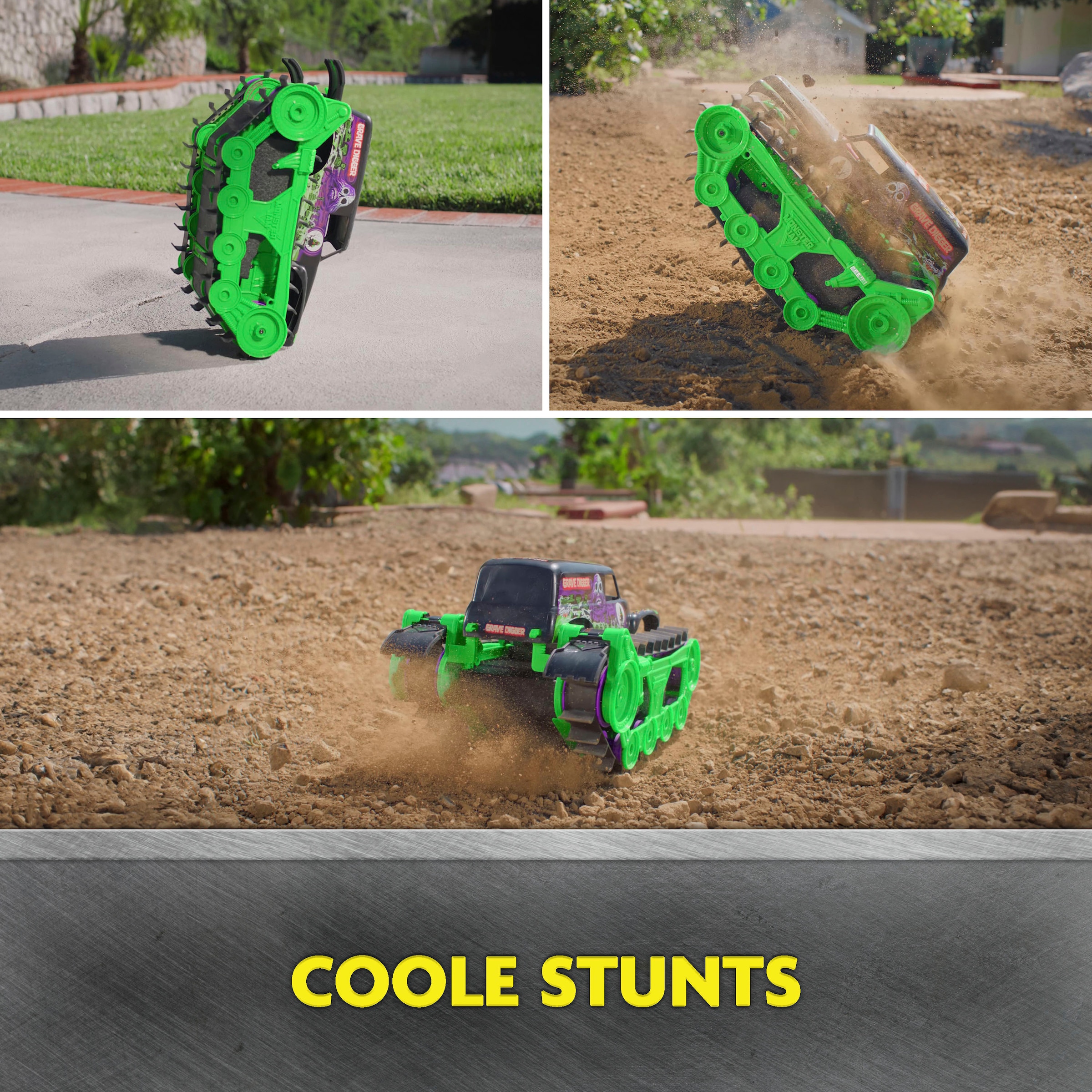 Spin Master RC-Monstertruck »Monster Jam - Grave Digger Trax«, All-Terrain-geländegängig an Land und im Wasser