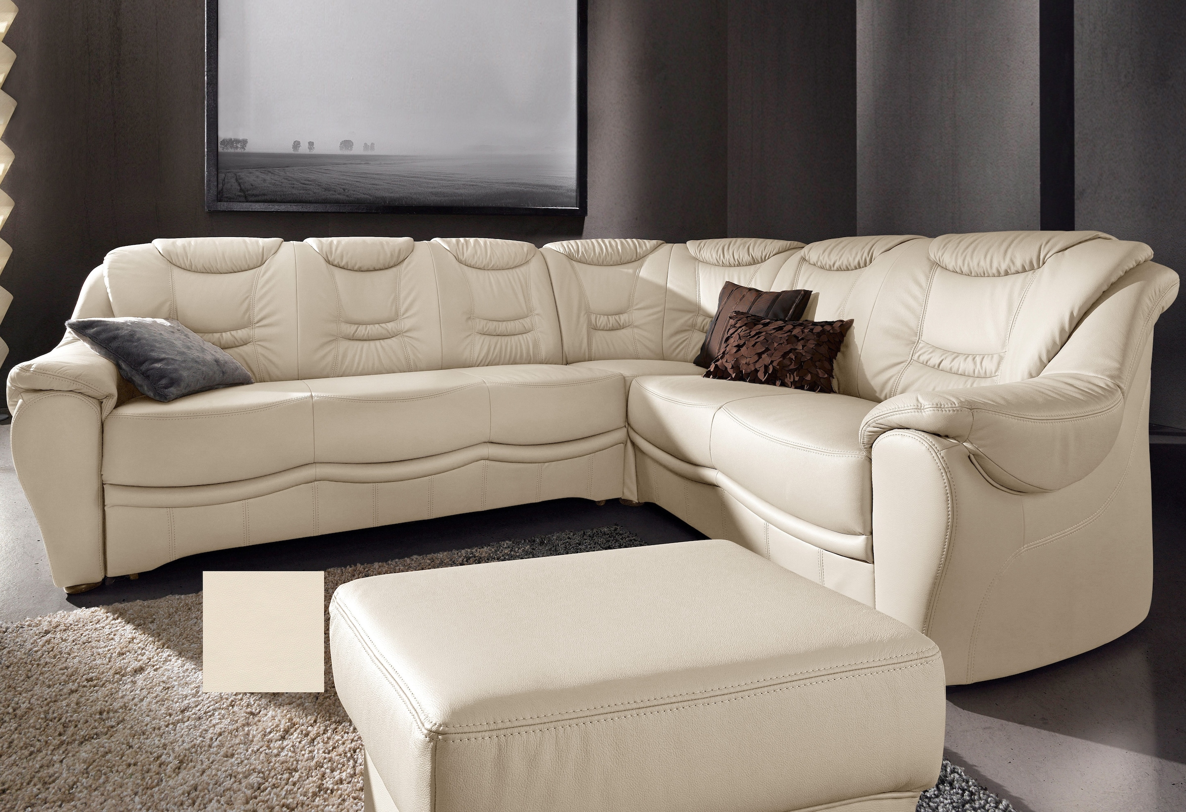 sit&more Ecksofa "Benson L-Form", wahlweise mit Bettfunktion