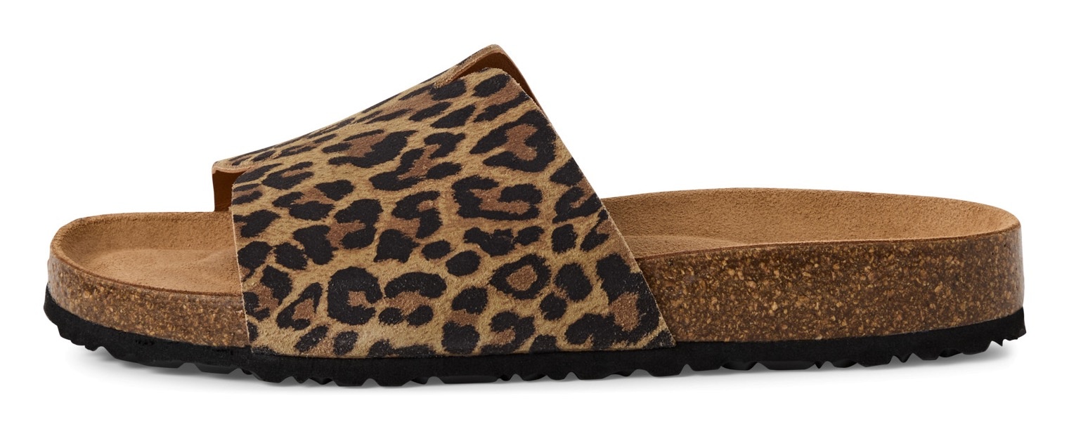 Tamaris Pantolette, Sommerschuh, Flats, Schlupfschuh mit breiter Bandage