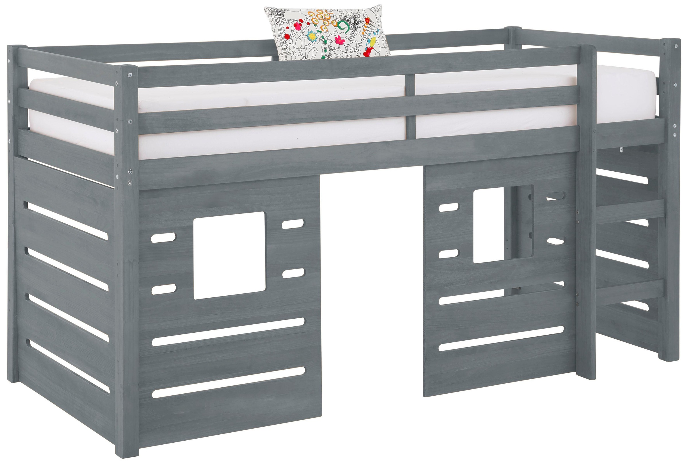 OTTO home Hochbett "Alpi" aus Kiefernholz, inklusive Leiter und Panel, Außenmaßenbreite 103 cm