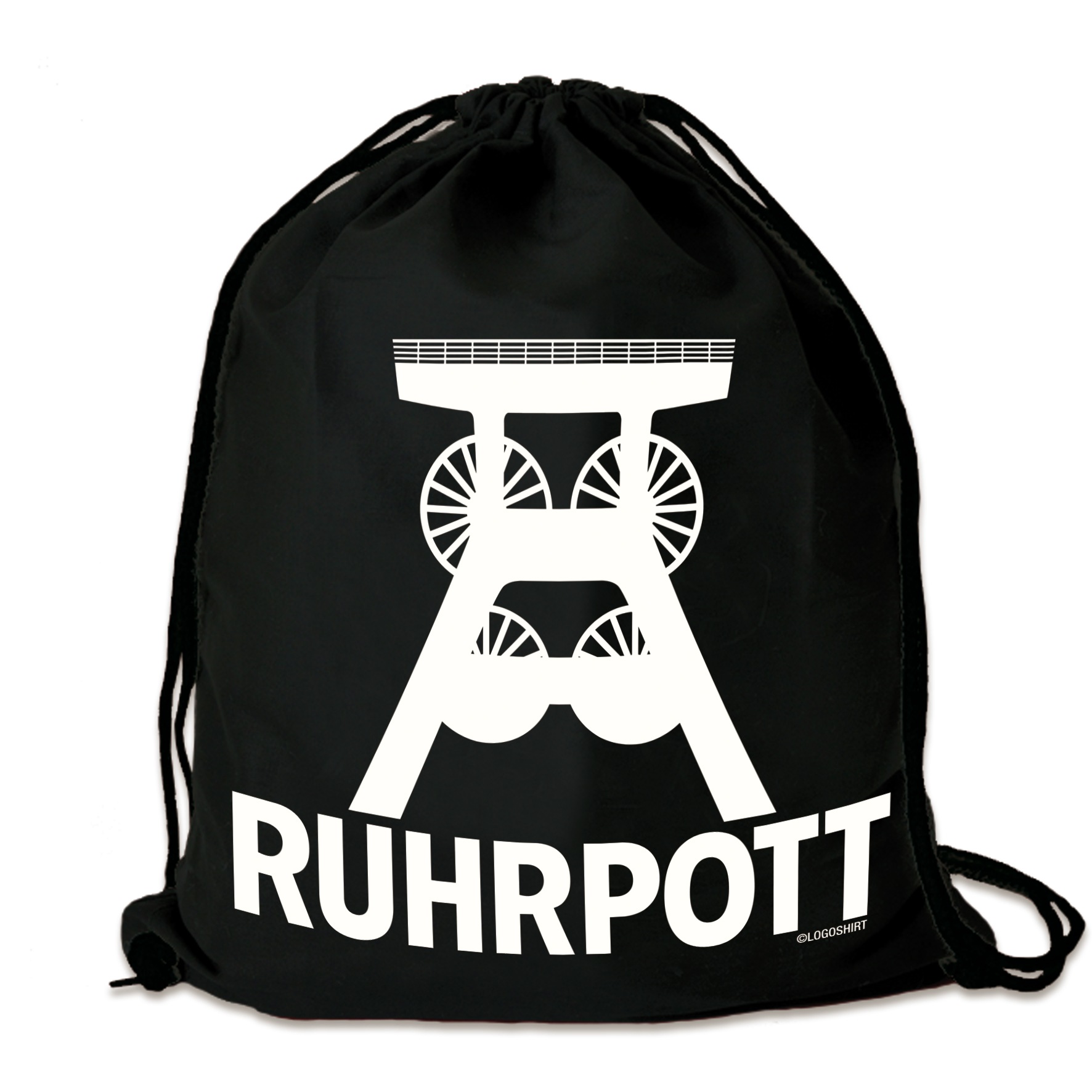 LOGOSHIRT Kulturbeutel "Turnbeutel Ruhrpott", mit stabilem Kordelzug