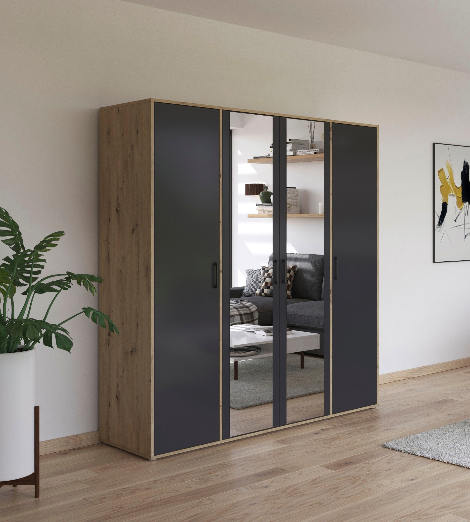rauch Drehtürenschrank "Kleiderschrank Schrank Garderobe Wäscheschrank VOYA günstig online kaufen