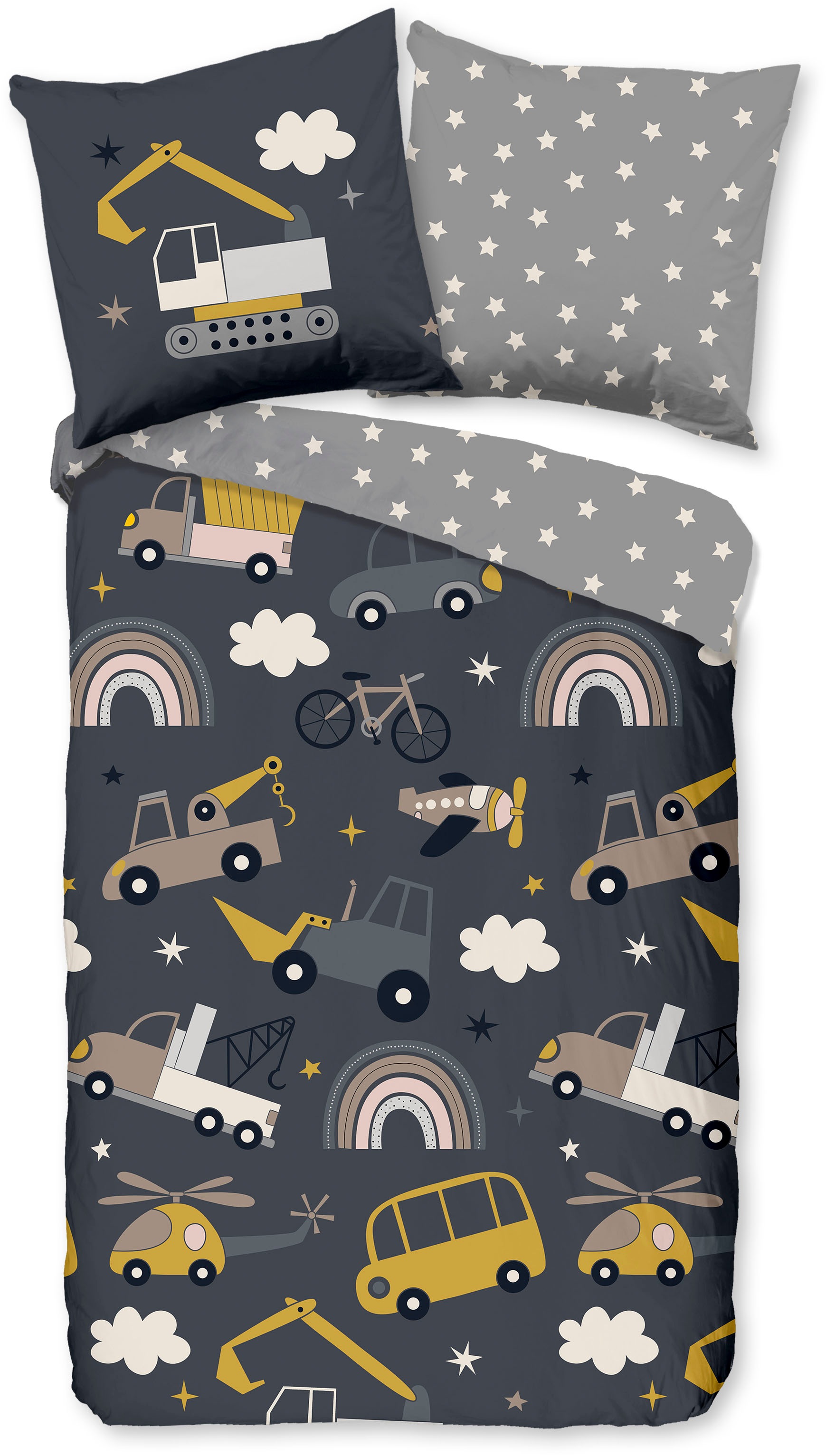 good morning Kinderbettwäsche "Rush" 2 Stk. Baumwolle, Reißverschluss, Wend günstig online kaufen