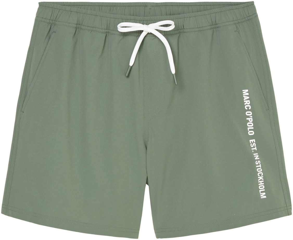 Marc O'Polo Badeshorts, mit seitlichen Taschen und Logoschriftzug