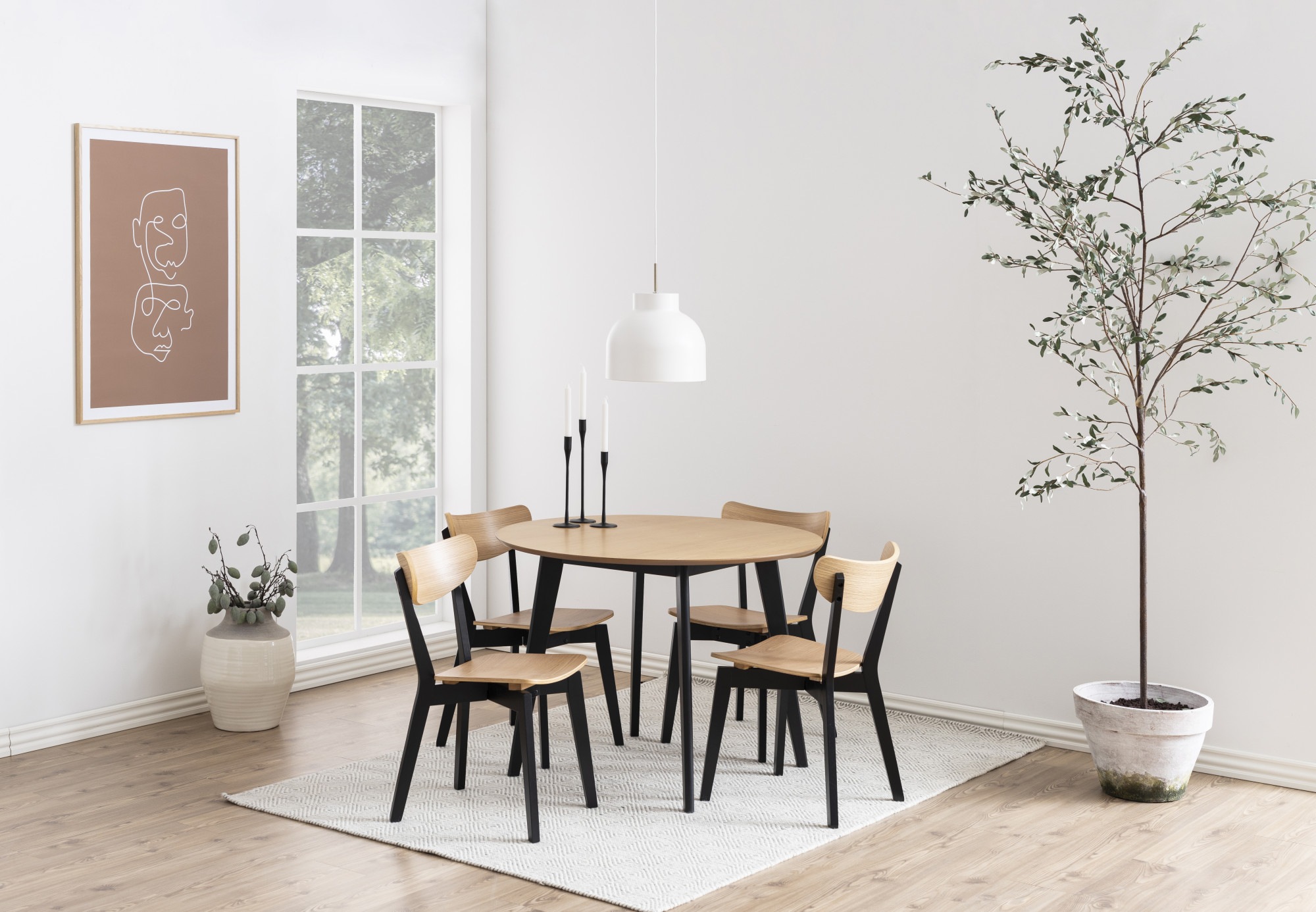 ACTONA GROUP Esstisch "Roxby rund Ø105 – kompakt, robust & pflegeleicht, zeitloses Design" Küchentisch, OTTOs Choice, 1 Stk. tlg. Roxby Esstisch rund, mit Eiche Furnier Ø 105 cm