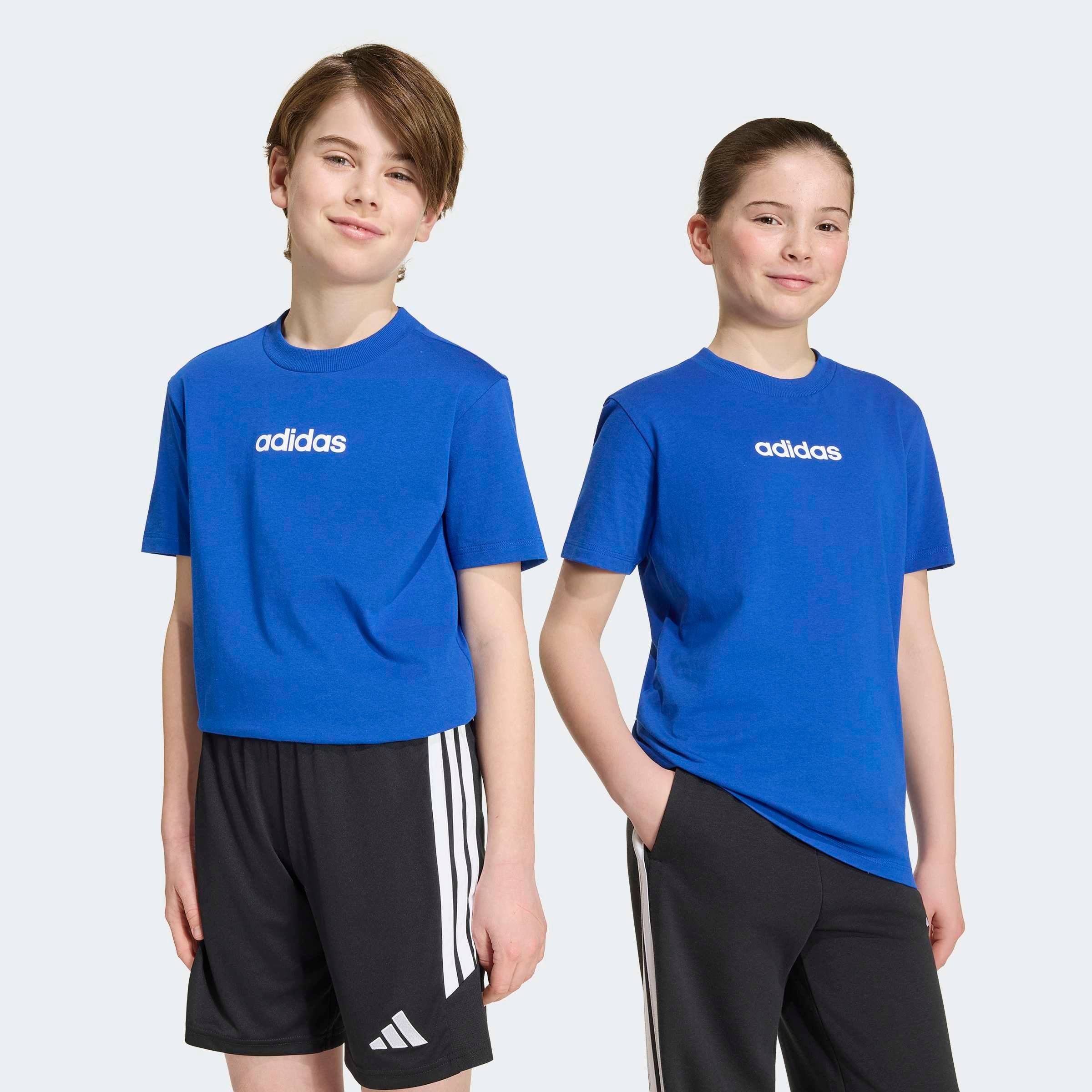 adidas Sportswear T-Shirt »J LIN TEE 160« für Kinder, mit Rundhalsausschnitt, ohne Verschluss, aus Baumwolle