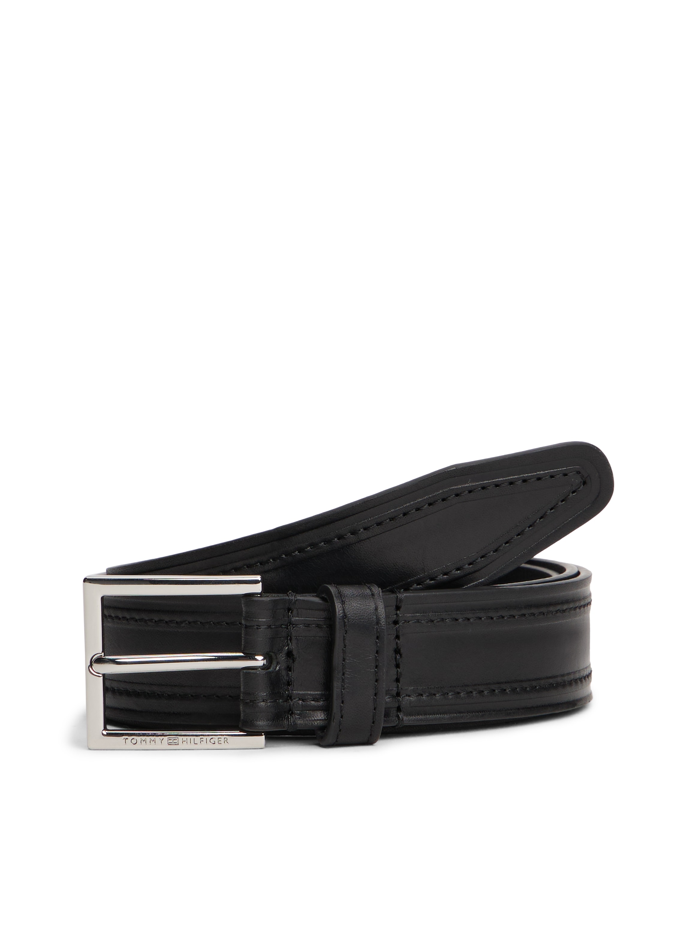 Tommy Hilfiger Ledergürtel »HUDSON EMBOSS LEATHER 3.0«, Größenverstellbar