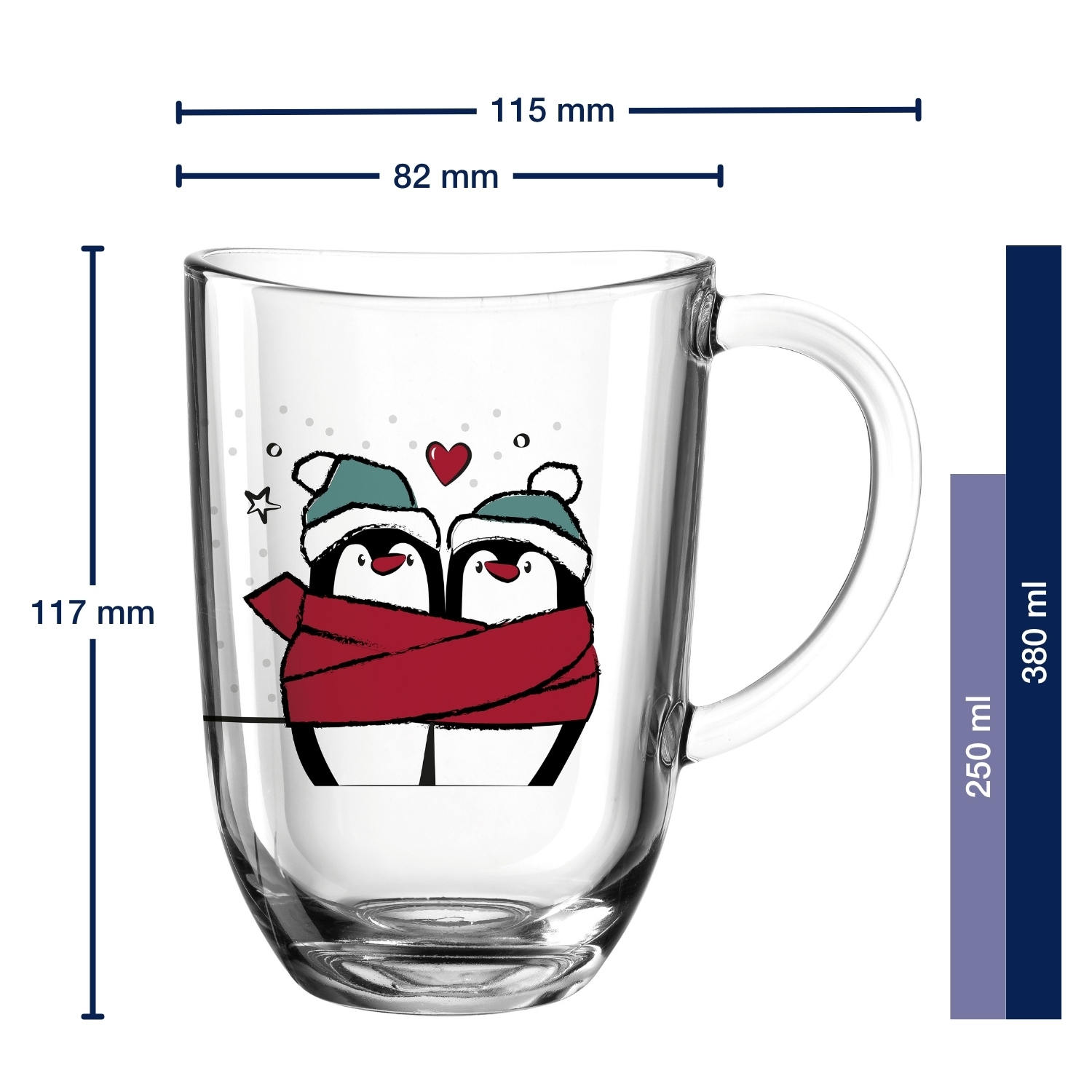 LEONARDO Tasse »SILENZIO mit Motiv« Pinguine, 380ml