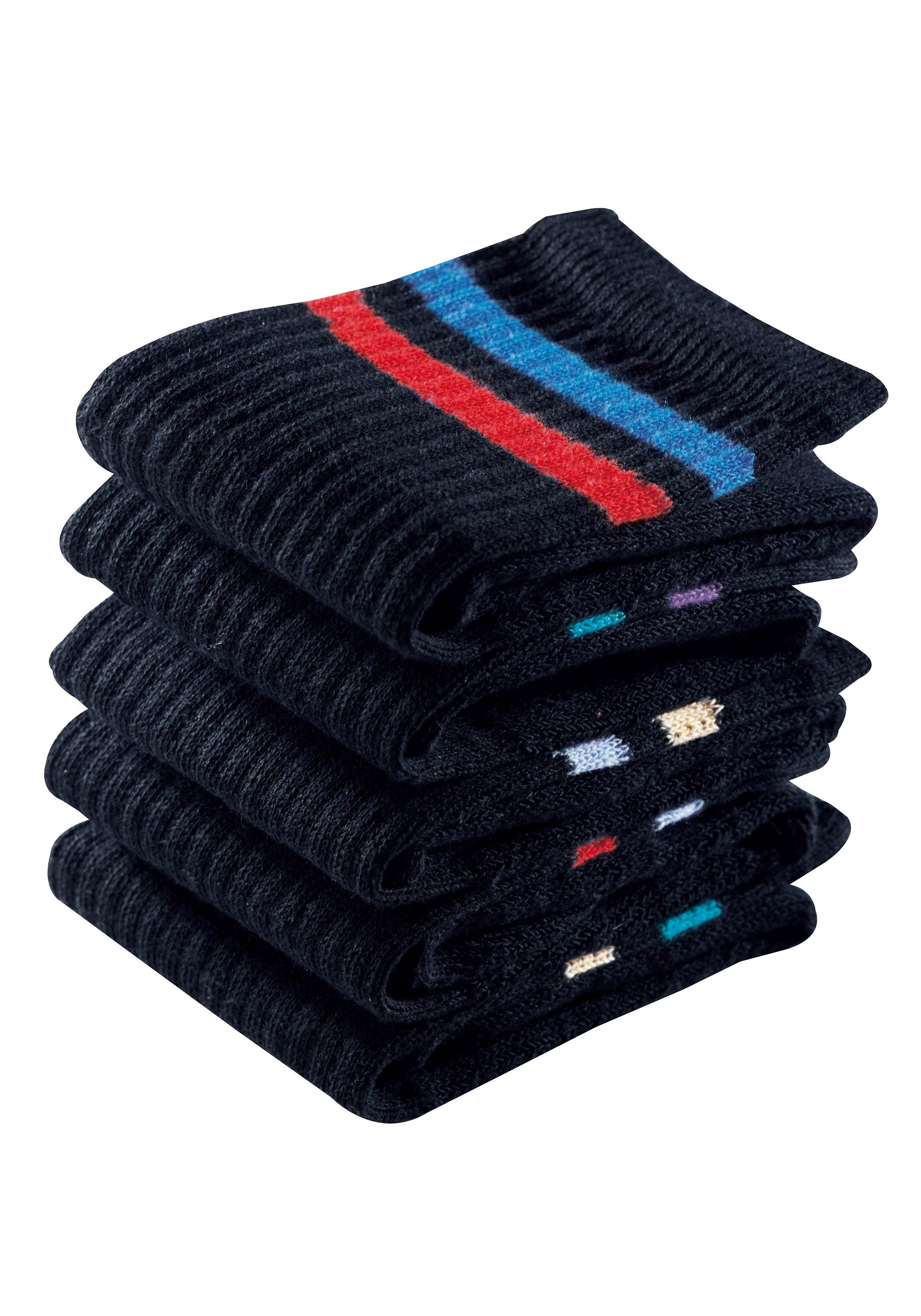 Go in Freizeitsocken Packung, 6 Stk. tlg. mit farbigen Streifen günstig online kaufen
