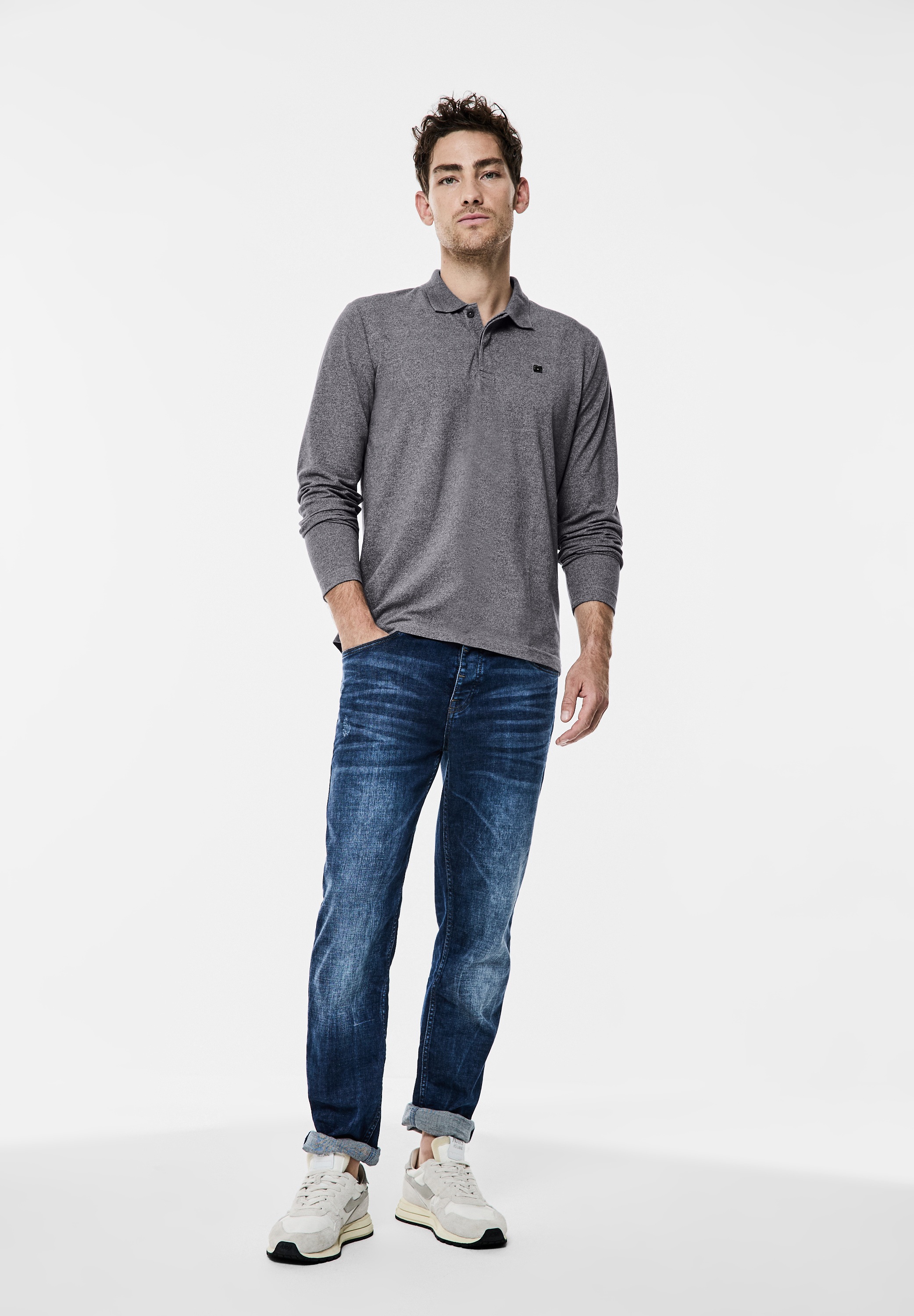 Thumbnail - STREET ONE MEN Langarmshirt, im soften Baumwoll-Mix