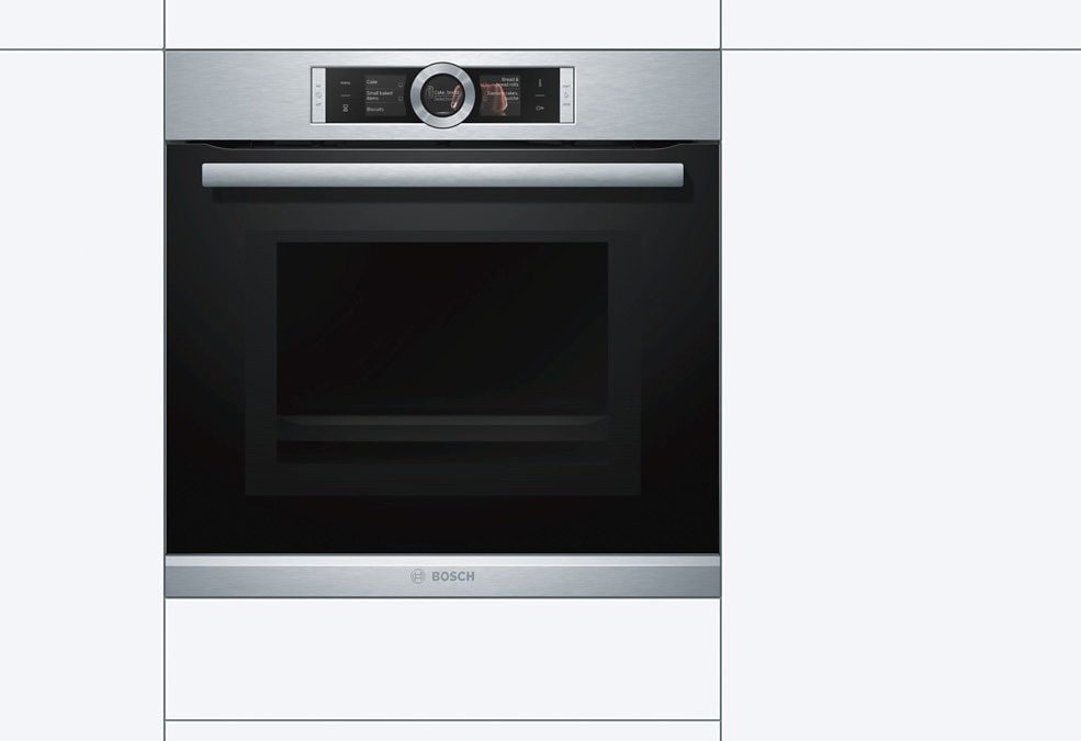 BOSCH Backofen mit Mikrowelle »HMG6764S1«, Serie 8, mit Vollauszug, Pyrolyse-Selbstreinigung, mit 4D Heißluft