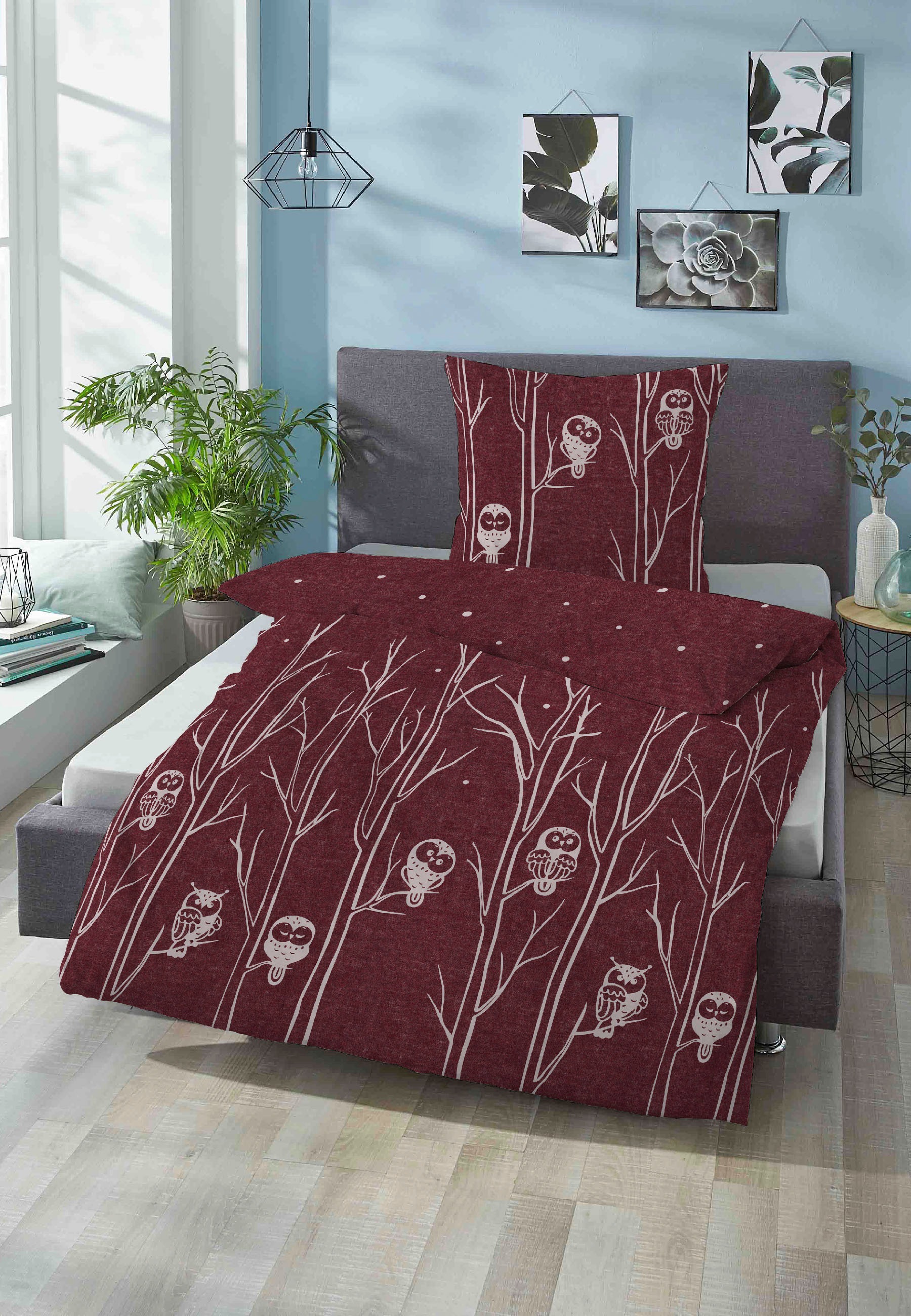 Biberna Bettwäsche "Felix" 2 Stk. tlg. kuschelig warm, weich, pflegeleicht, günstig online kaufen