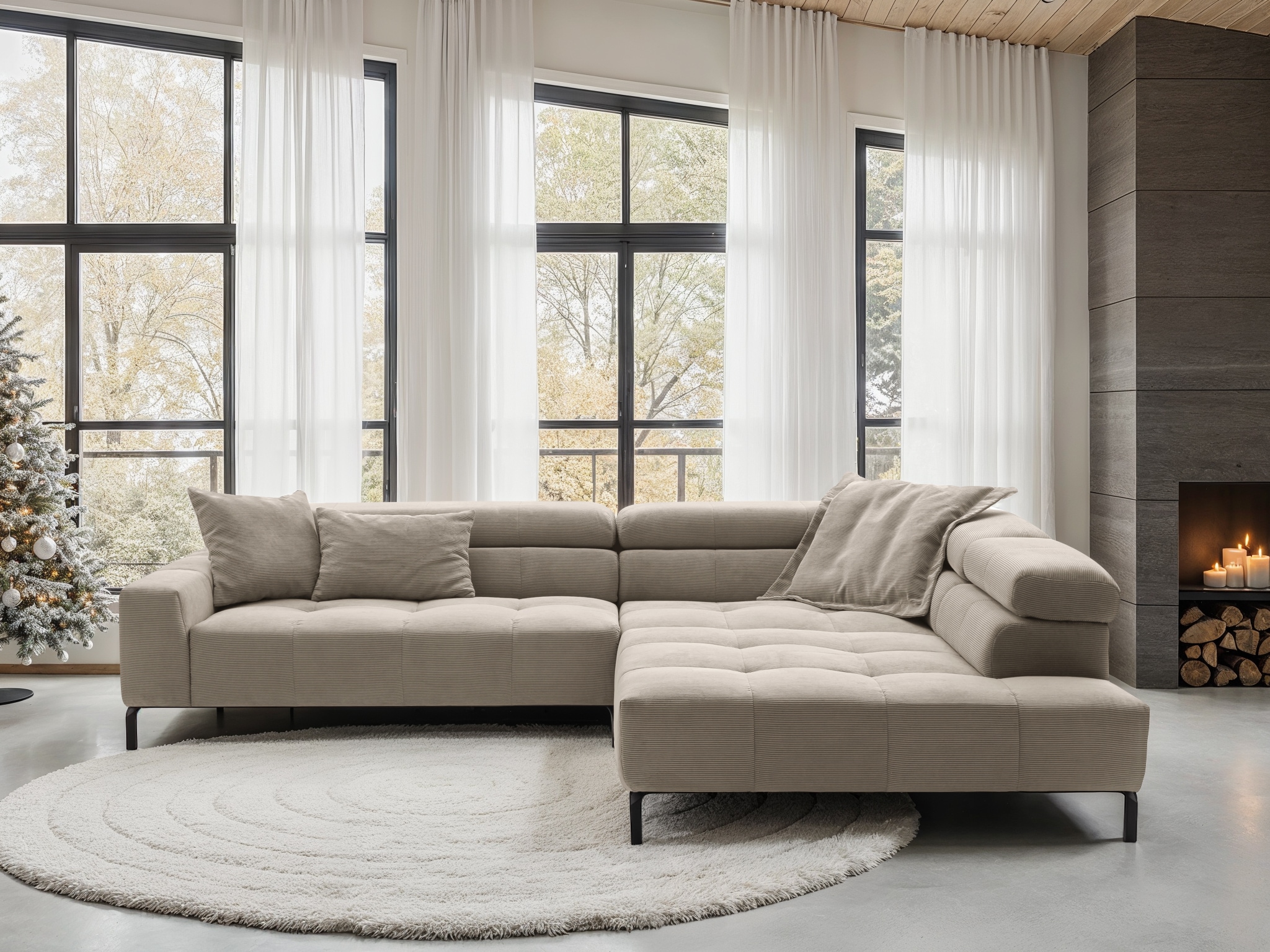 PLACES OF STYLE Ecksofa "Claya, L-Form, incl. Kopfteilverstellung, Breite 3 günstig online kaufen