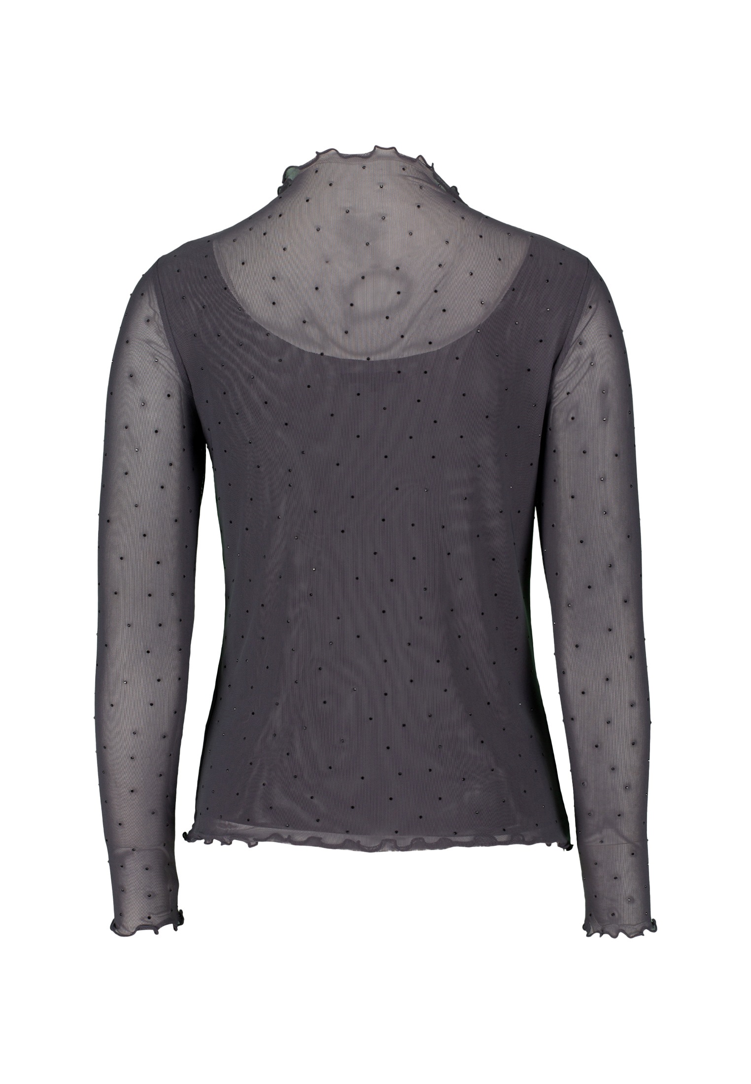 Zero Kurzarmshirt »zero Shirt transparent mit Glitzersteinen«, (1 tlg.), Ziersteine