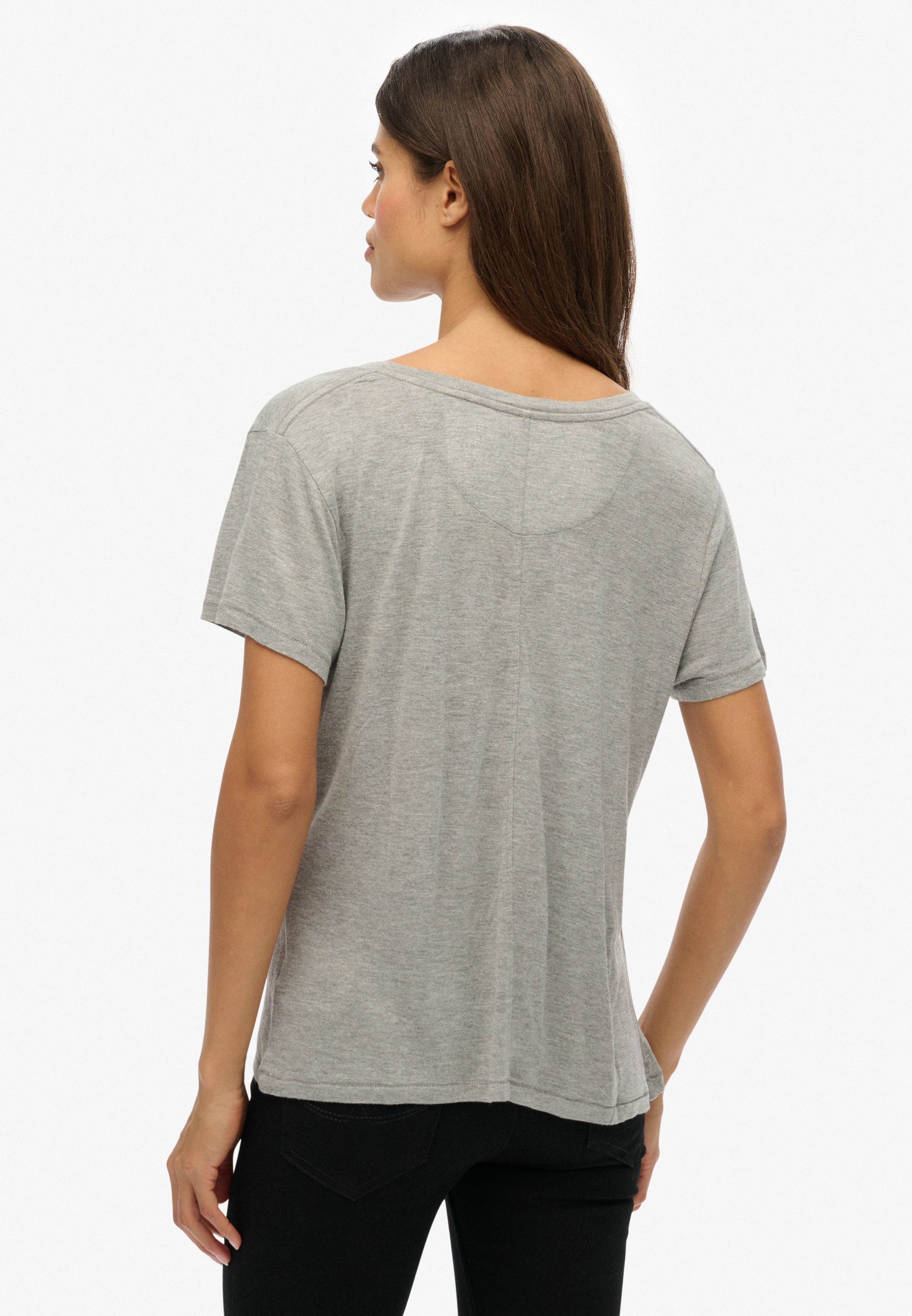 Thumbnail - Superdry T-Shirt "STUDIOS SLUB EMB VEE TEE" Baumwollmischung, relaxed fit