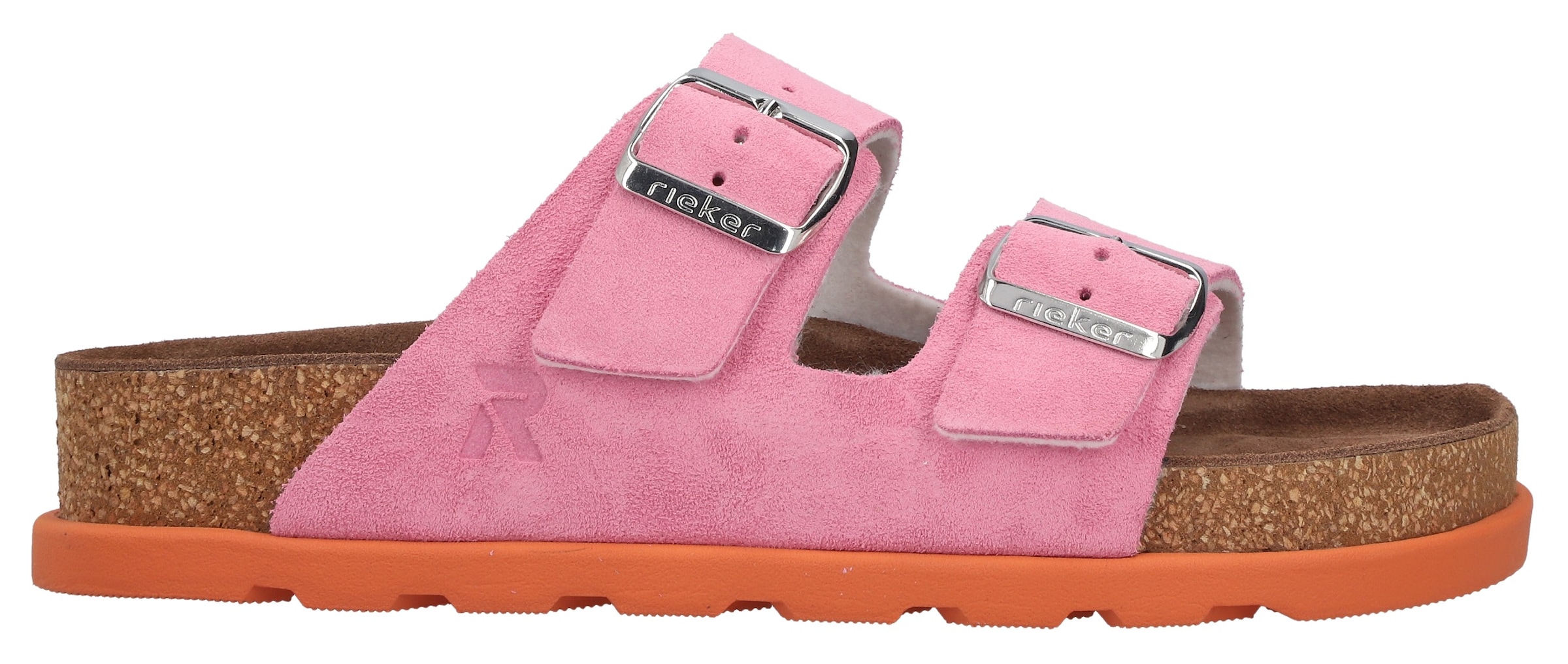Rieker Pantolette  Hausschuh, Sommerschuh, Strandschuh, Zweischnaller mit Softfußbett