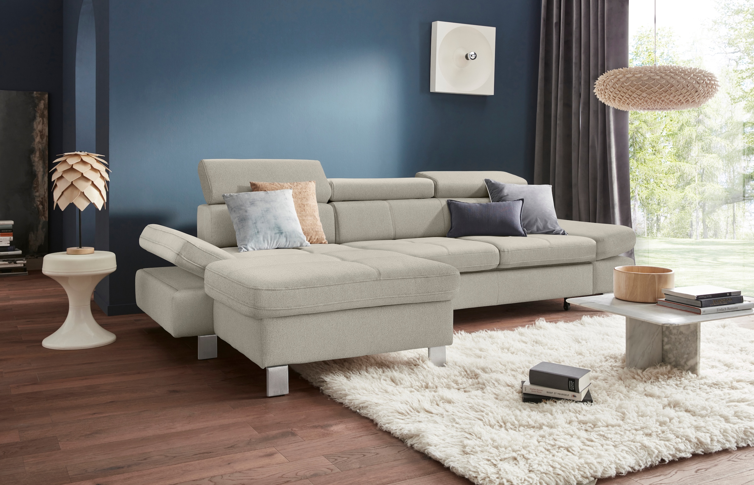 exxpo - sofa fashion Ecksofa "Fiji, hochwertige Detailverarbeitung, Breite günstig online kaufen