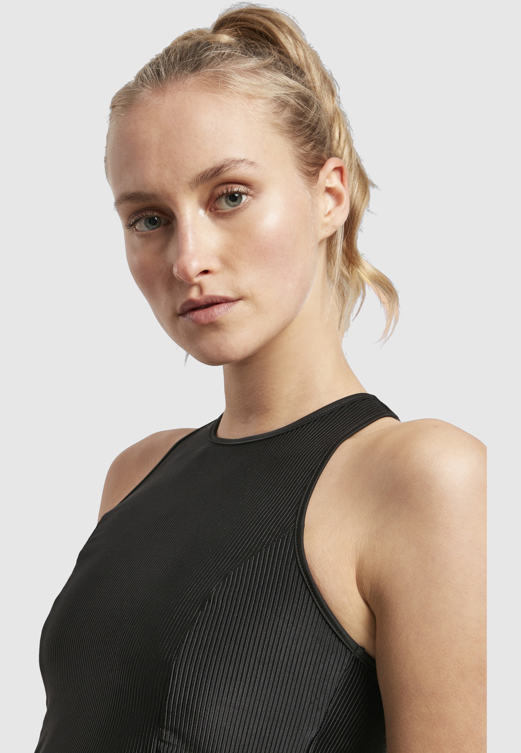 URBAN CLASSICS Sport-BH »Urban Classics Damen Ladies Cropped Shiny Rib Top«