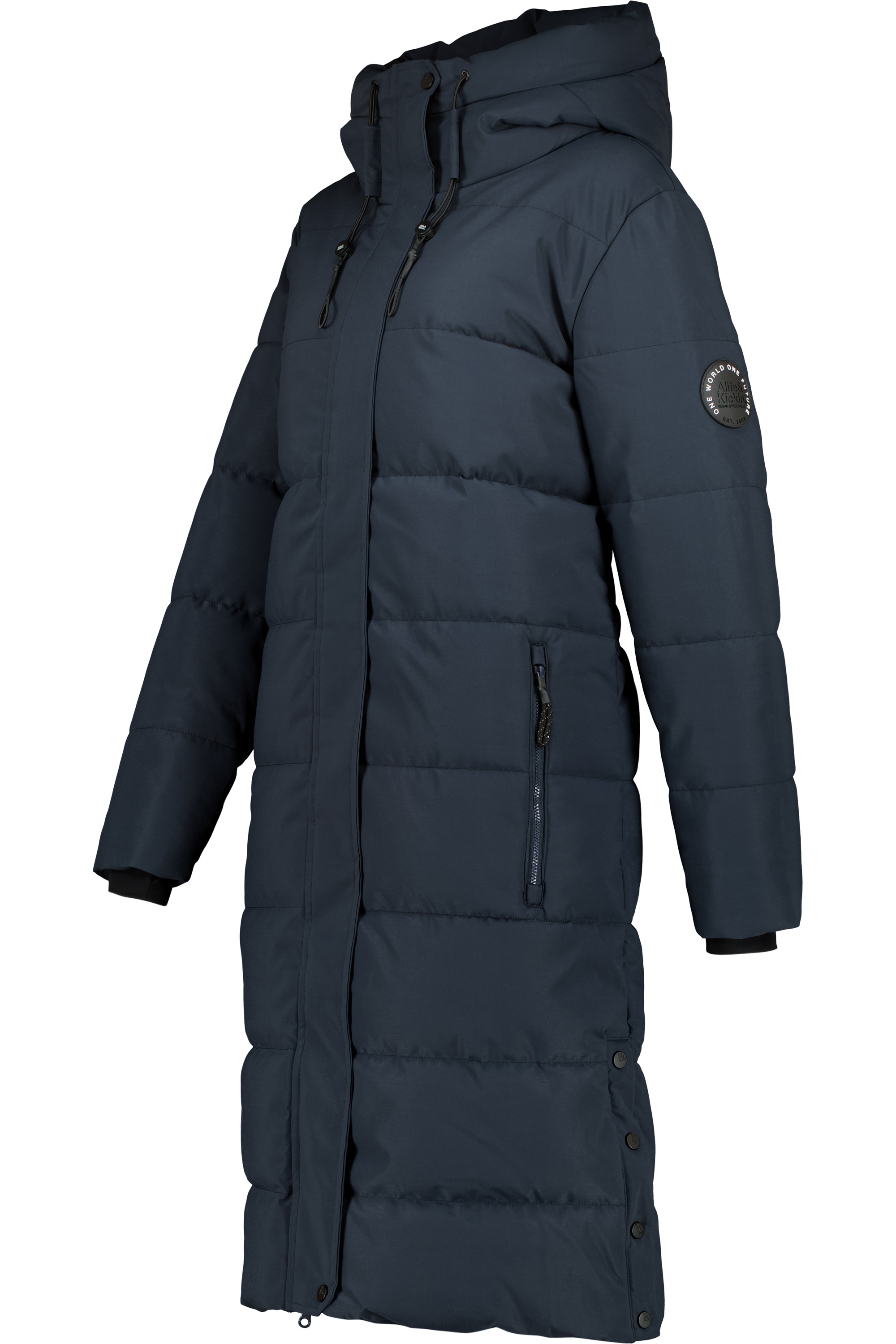 Alife & Kickin Steppjacke »Damen KatiaAK A«, mit Kapuze, Langer Wintermantel mit großer Kapuze und regulierbarer Beinfreiheit