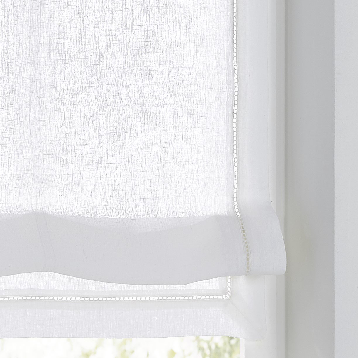 Thumbnail - Kutti Raffrollo "Hedda" mit Hakenaufhängung ohne Bohren freihängend mit Fensterhaken, blickdicht, lichtdurchlässig