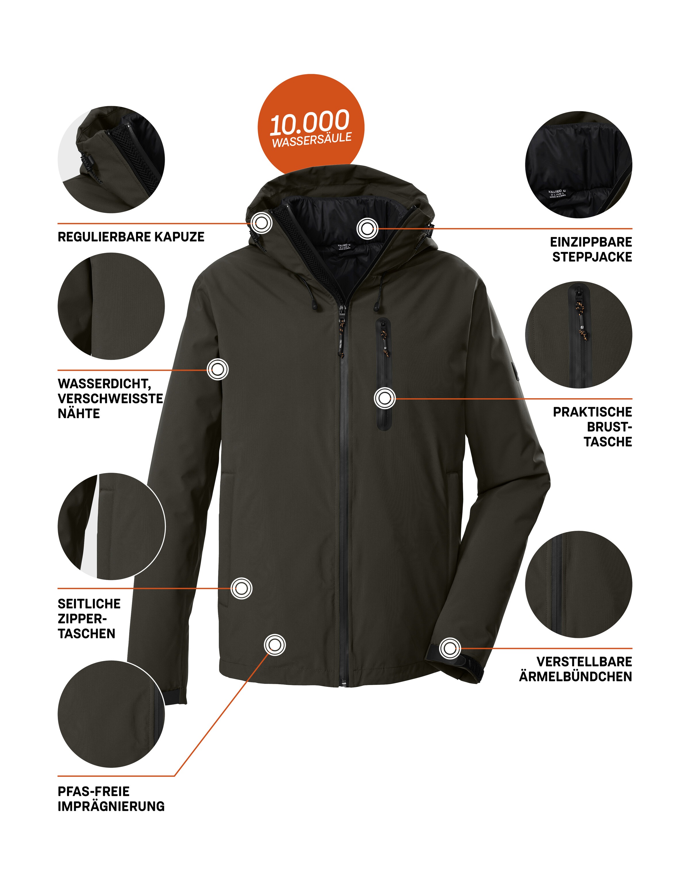 Killtec 3-in-1-Funktionsjacke »KOW 95 MN JCKT«