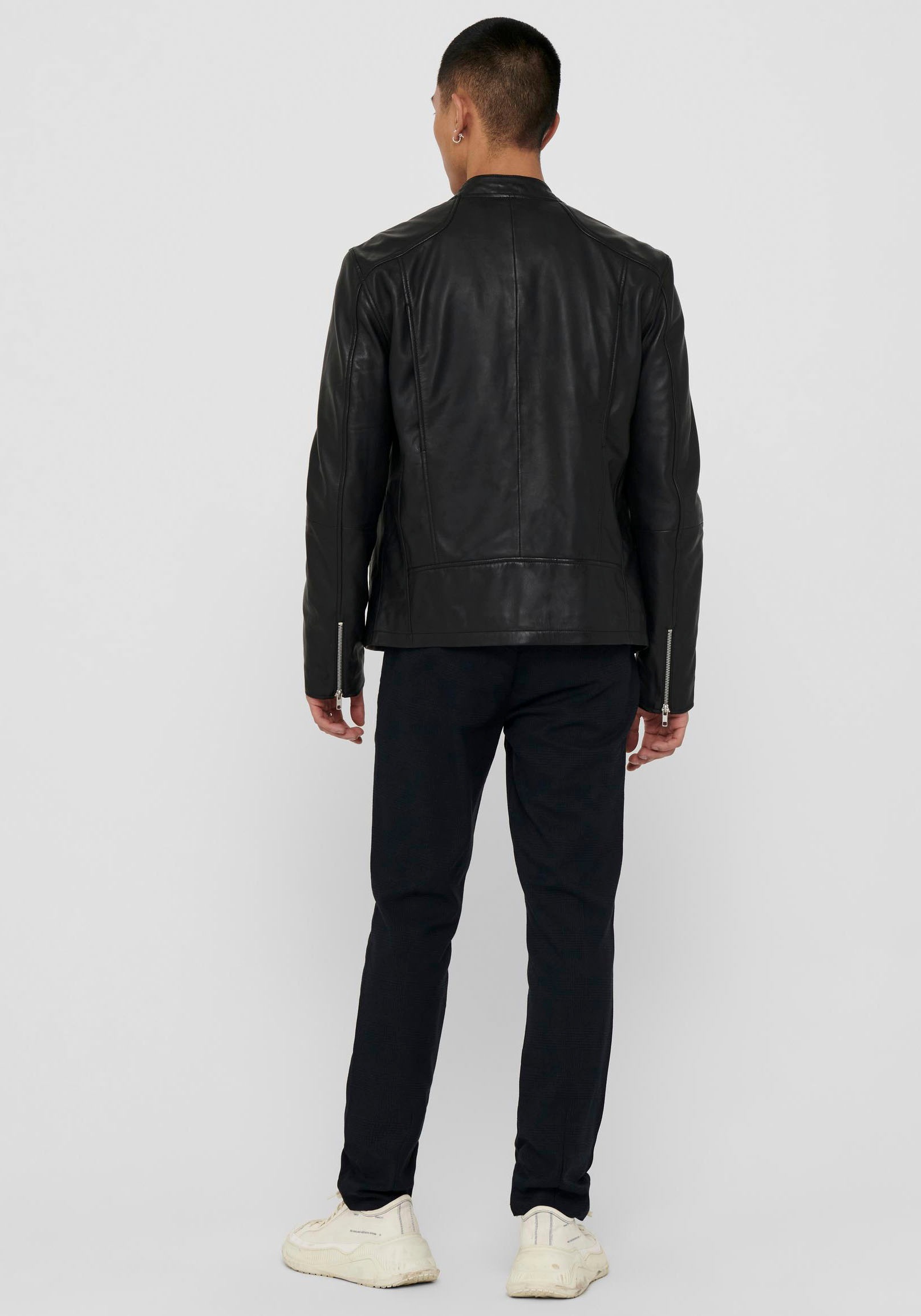 Only Sons Lederjacke Dean New Leather Jacket Fur Baur