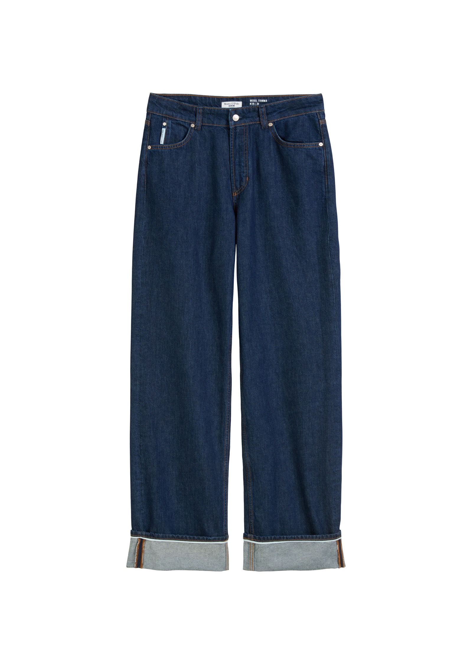 Marc O'Polo DENIM Weite Jeans »aus dunkelblauem Rigid Denim«