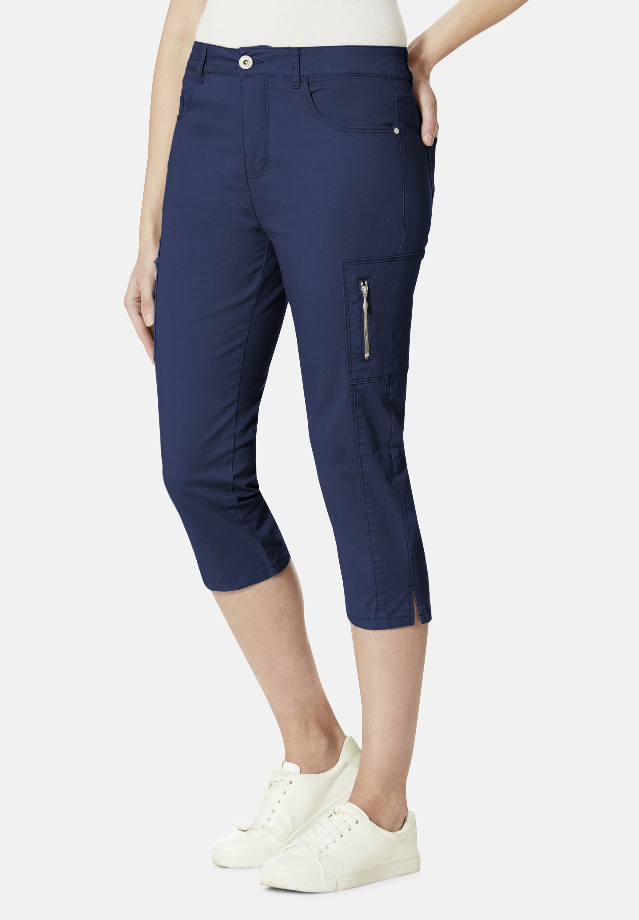 STOOKER WOMEN 7/8-Hose "Tahiti Fashion Capri Slim Fit", Capri Slim Fit Casual Clean Wash Twill Coloured für Damen