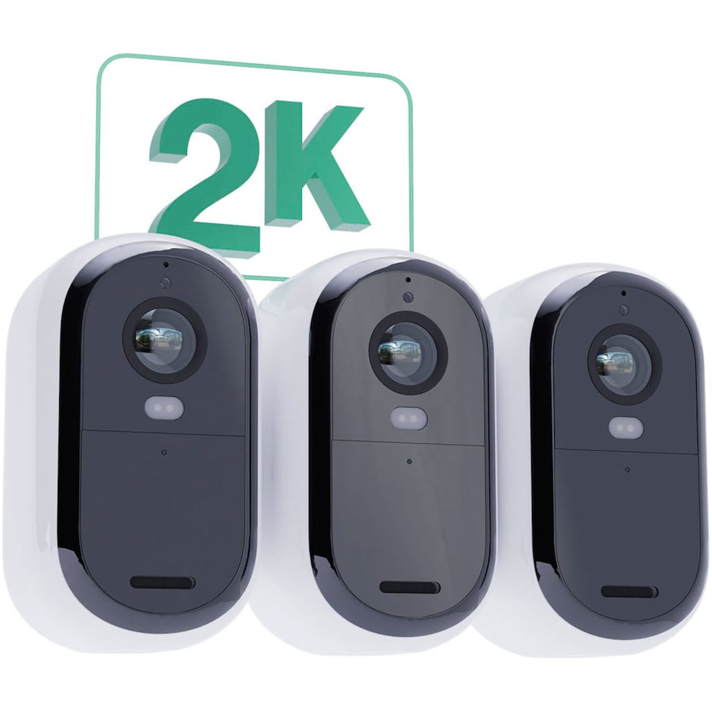 ARLO Smart Home Kamera »ESSENTIAL 2K Outdoor Kamera 3er-Pack«, Außenbereich-Innenbereich, (Packung)