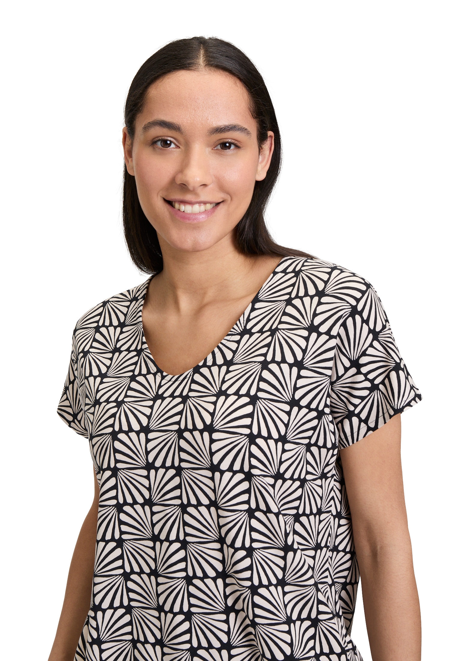 Betty Barclay Kurzarmshirt »Betty Barclay Printshirt mit Tunnelzug«, (1 tlg.), Form