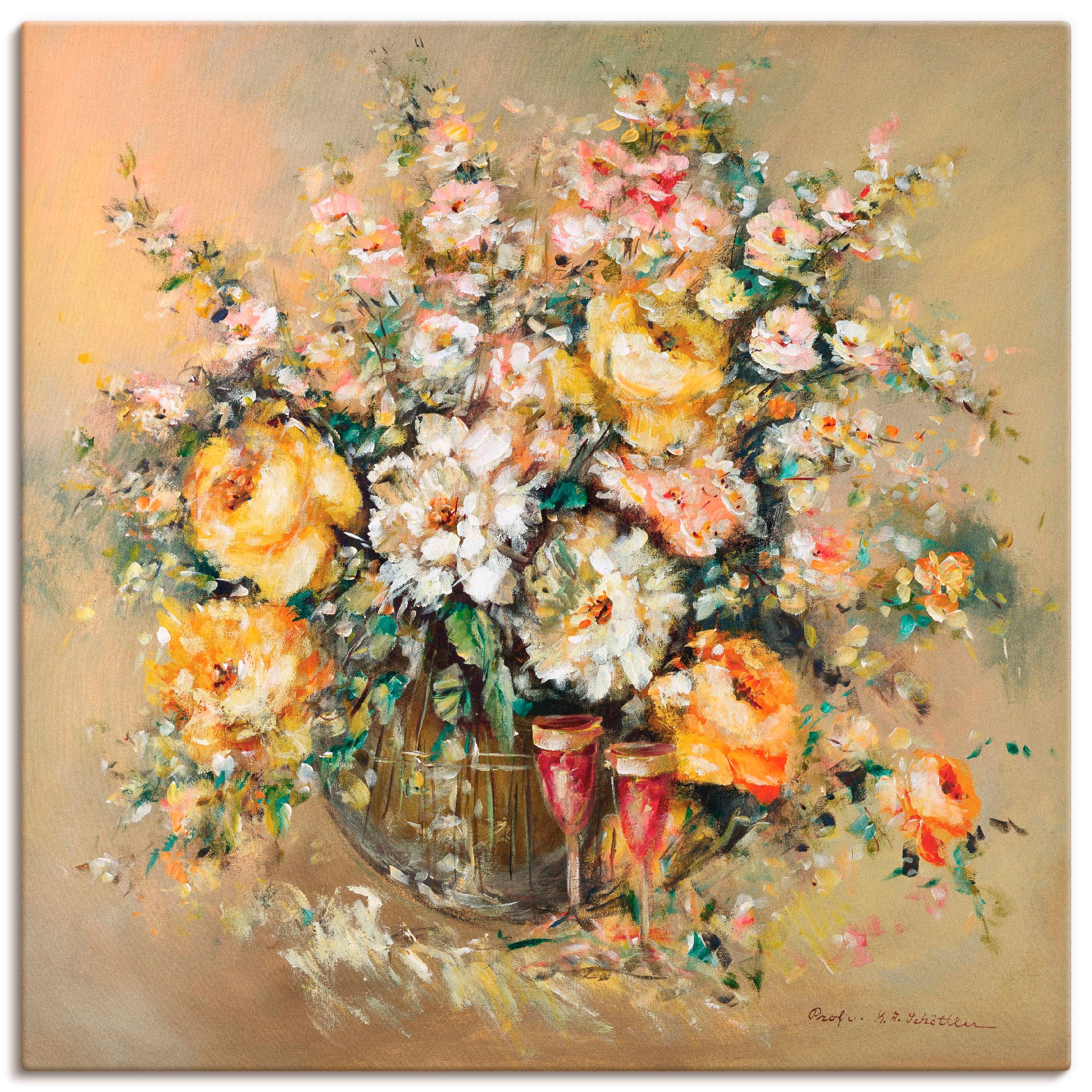 Artland Paveikslas »Blumen ir Spirituosen« Blu...