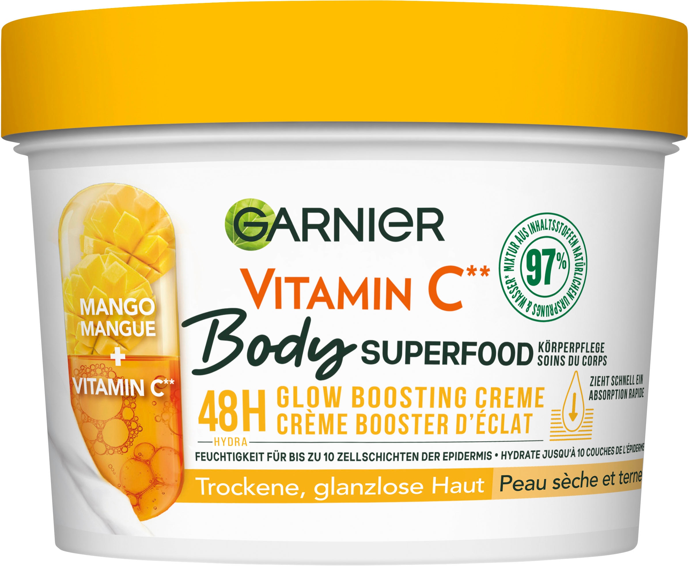 Körpercreme »Garnier Body Superfood Mango Vitamin C«, mit Vitamin C