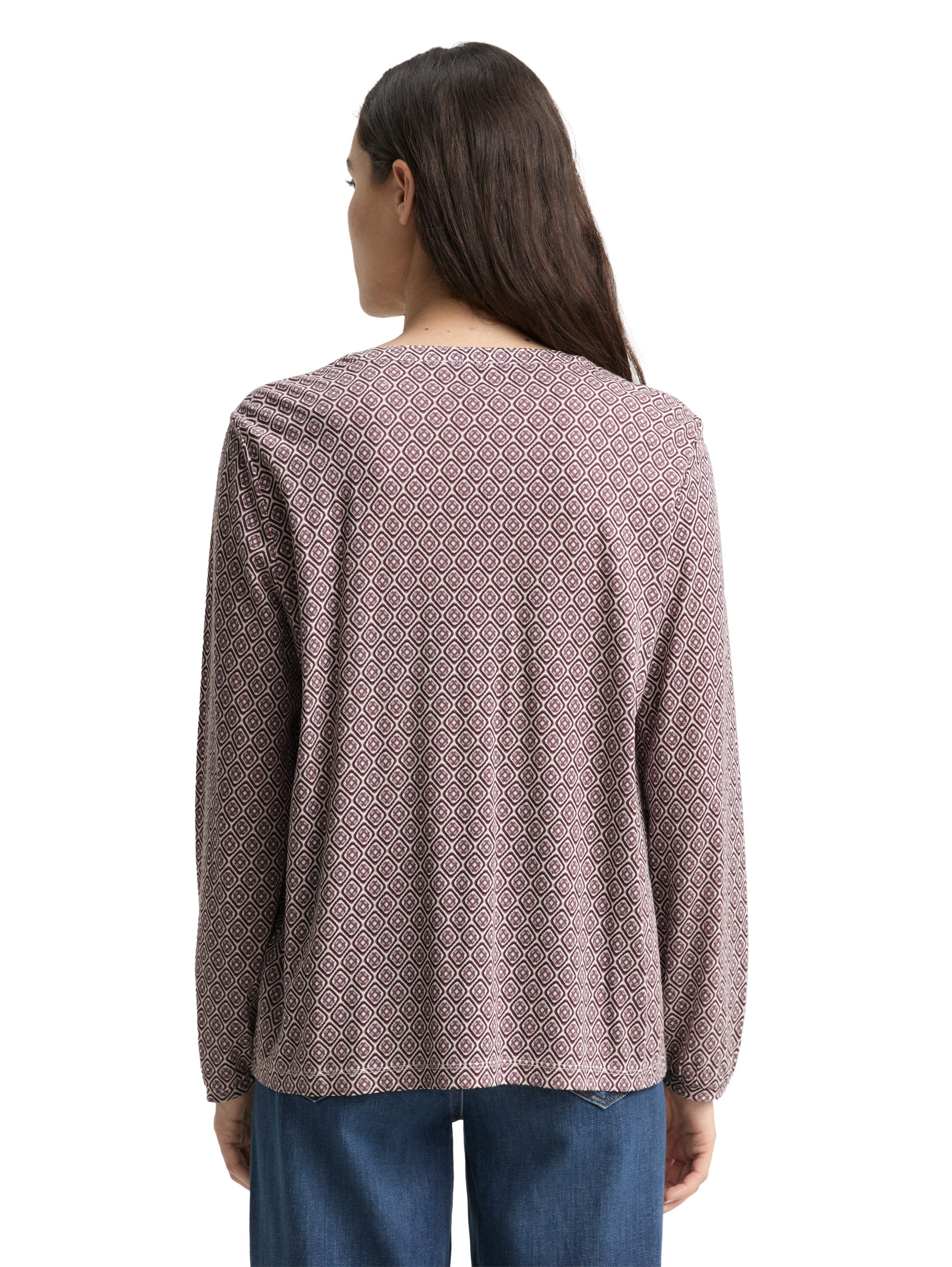 TOM TAILOR Langarmbluse mit grafischem Muster günstig online kaufen