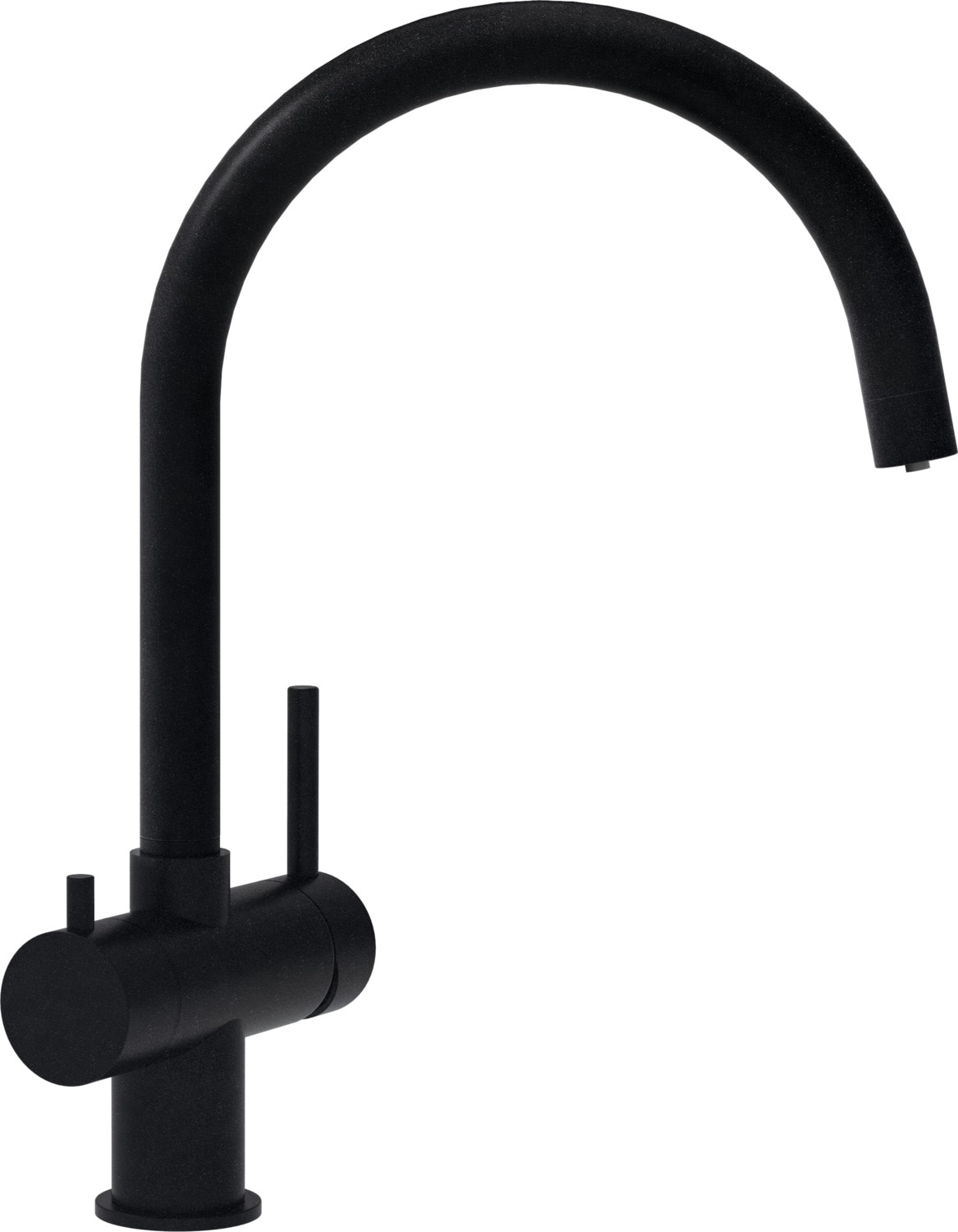 SCHOCK Küchenarmatur "Ares", B/H/T: 21,4cm x 36cm x 5cm, schwarz, Armaturen, Hochdruck, Festauslauf, Filterwasser, Schwenkbereich 360