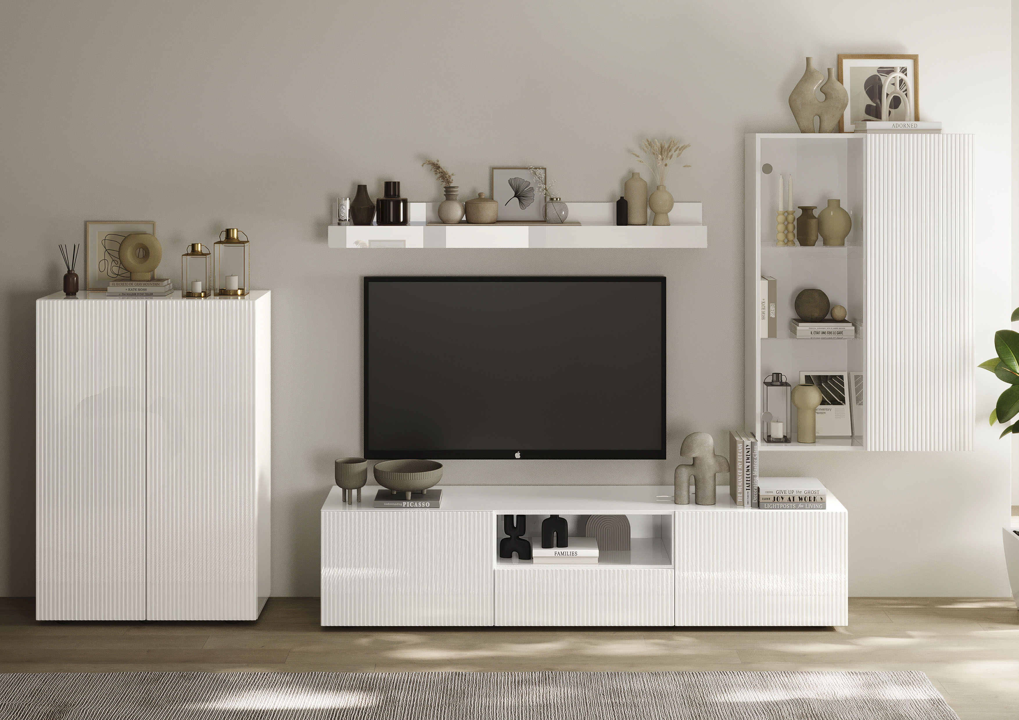 Home affaire Wohnwand "Rio, 4tlg. Breite 300 cm, modernes, elegantes Wohnzimmer-Set" 4 Stk. tlg.