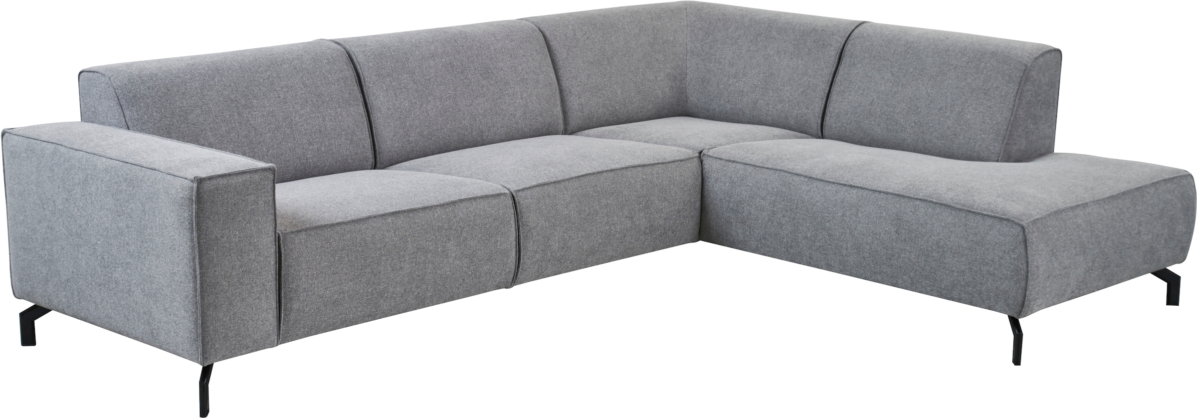 Places of Style Ecksofa Lorcan, in Lederoptik oder Strukturstoff lieferbar
