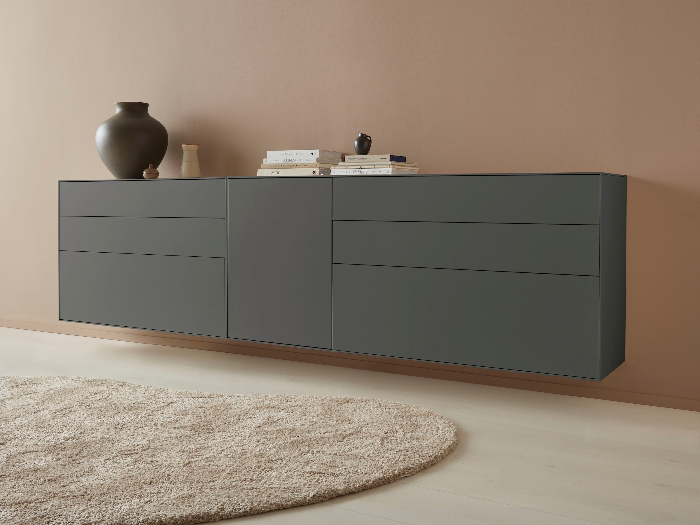 LeGer Home by Lena Gercke Sideboard "Essentials", (2 St.), Breite: 279cm, MDF lackiert, Push-to-open-Funktion