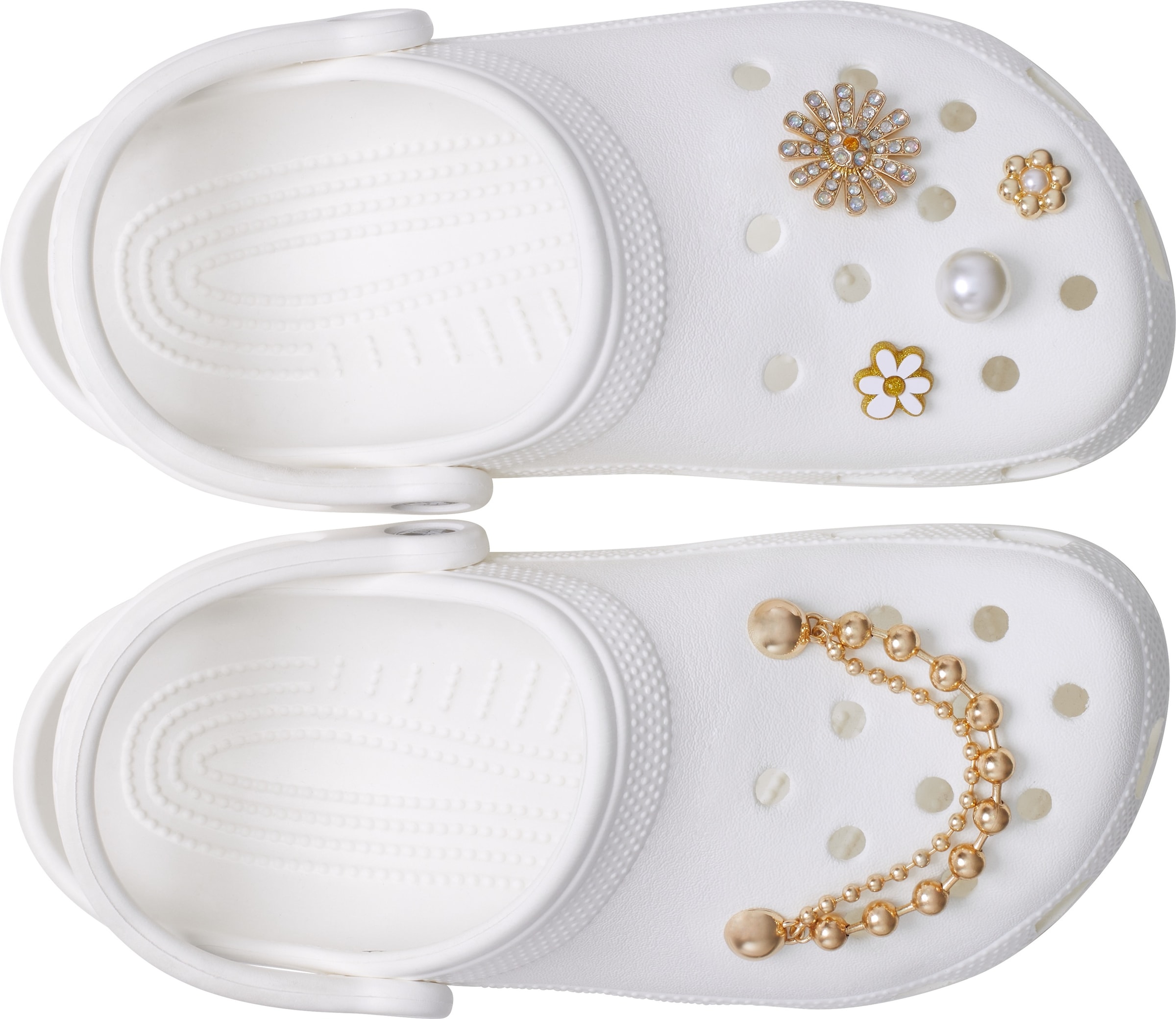 Crocs Schuhanstecker »Jibbitz "Pretty in Gold"«, (Set, 5 tlg., Kein Spielzeug. Nicht für Kinder unter 3 Jahren geeignet), Schuh Charms, Blumenkette zum Anstecken