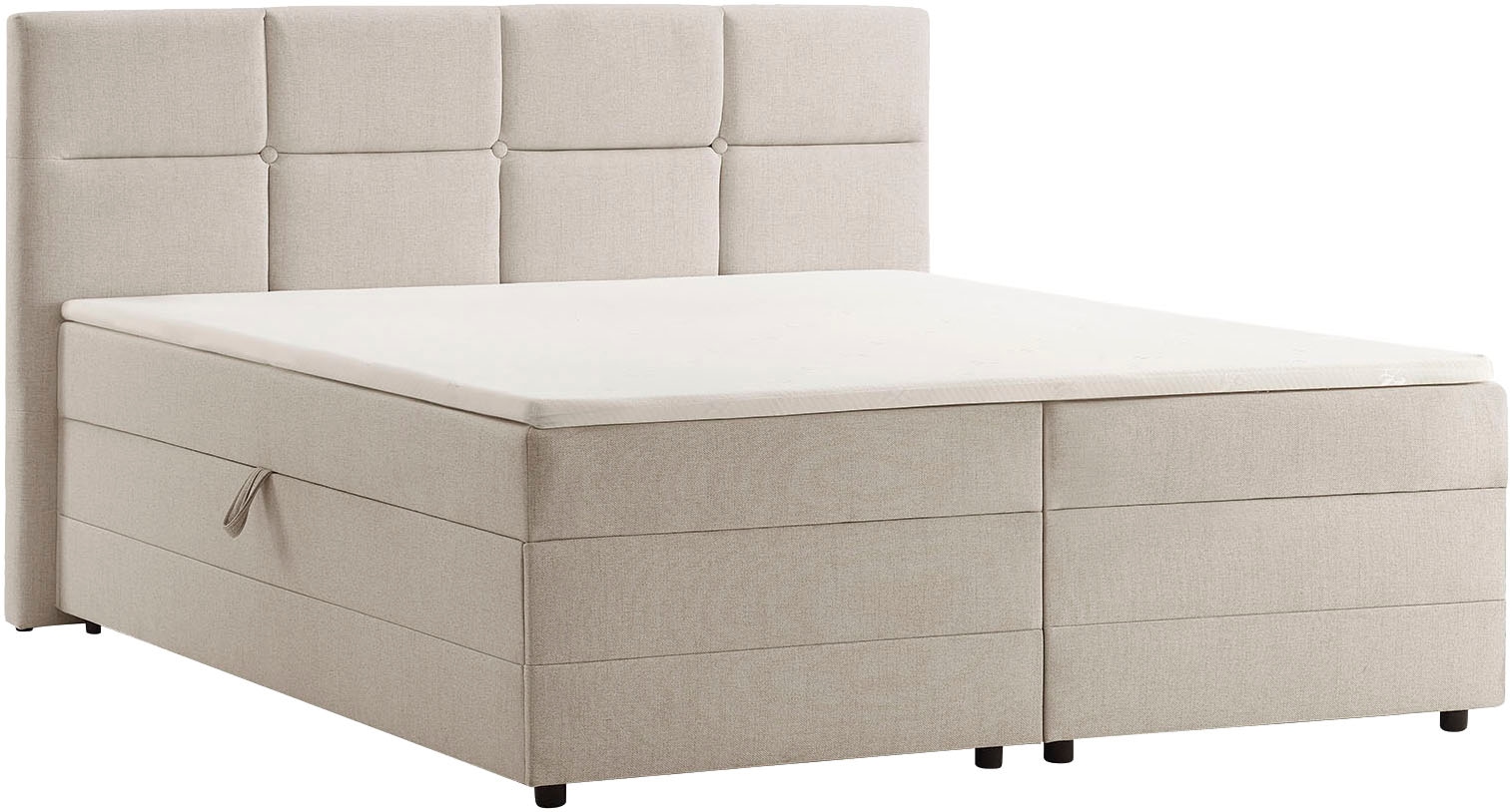 INOSIGN Boxbett »Fillmore inkl. Bettkasten, Liegefläche 180x200 cm, in Boxspring-Optik«, inkl. Topper, erhältlich in verschiedenen Farben