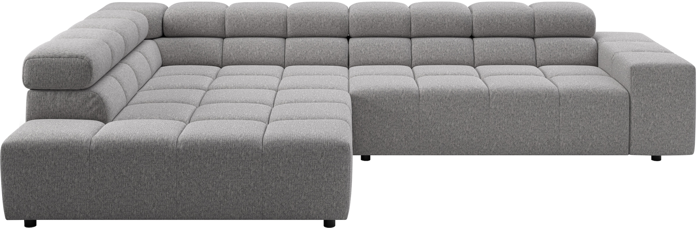 Home affaire Ecksofa "Ancona, Ecksofa, incl. Kopfteilverstellung, Breite 319 cm, L-Form" wahlweise elektrische Sitztiefenverstellung