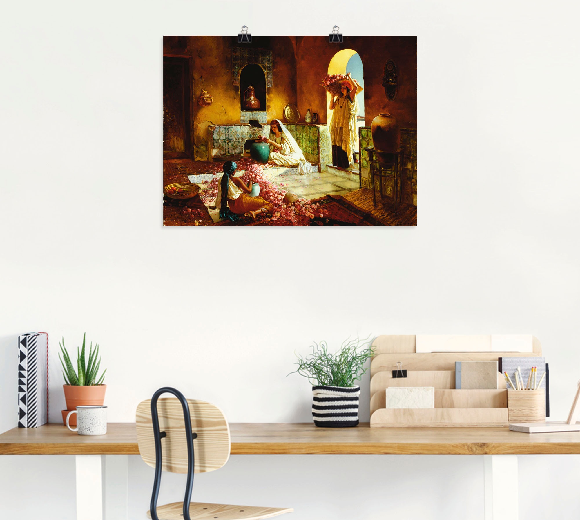 Artland Wandbild »Die Rosenernte.« Frau 1 Stk. tlg. als Leinwandbild, Poster in verschied. Größen