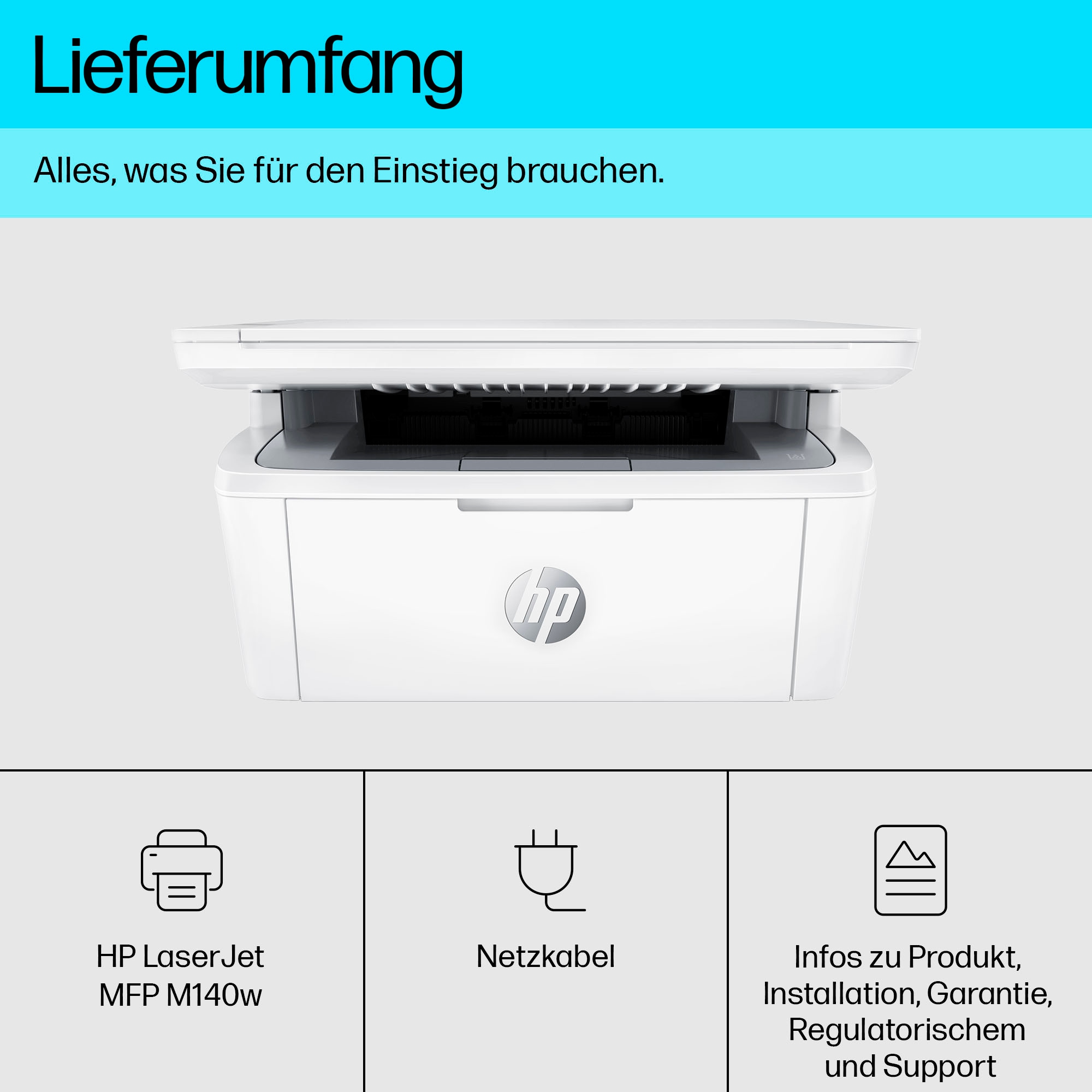HP Multifunktionsdrucker »LaserJet MFP M140w«