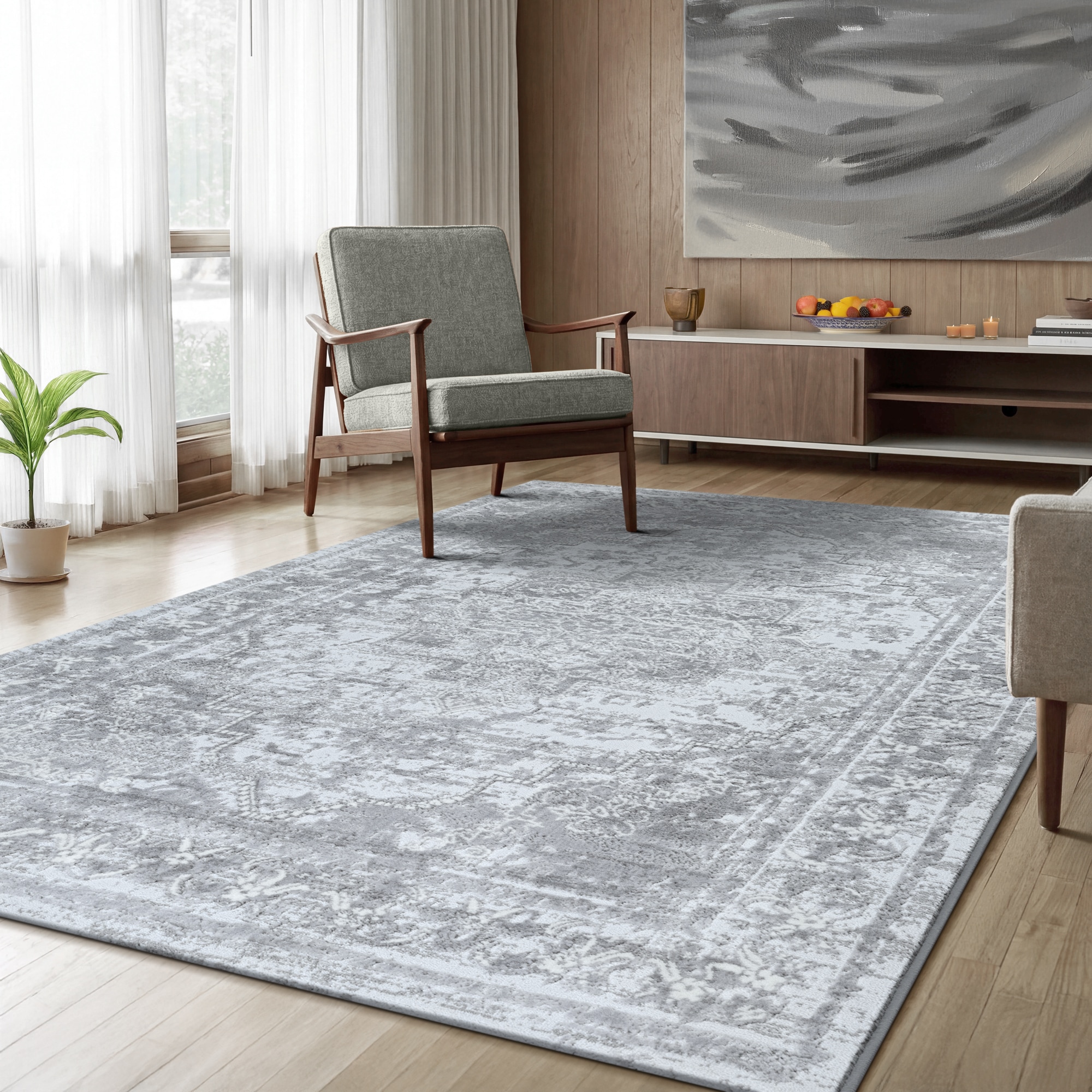 Sanat Teppich »Harmony 3220 , auch als Läufer und rund« rechteckig 12 mm Höhe Wohnzimmer, Kurzflor, modern,  Orient Optik, Schlafzimmer
