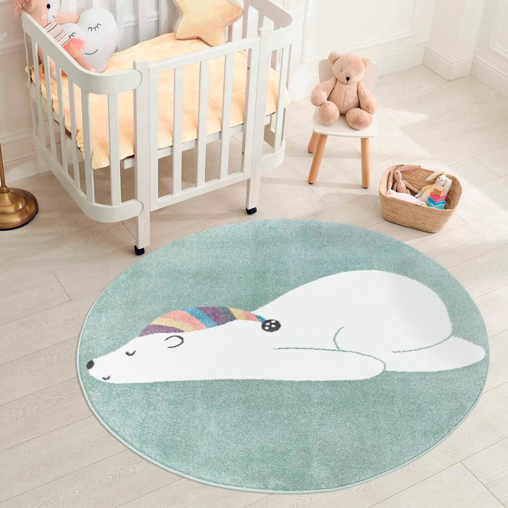 Carpet City Kinderteppich "ANIME921" rund 11 mm Höhe Kinderzimmer Teppich M günstig online kaufen
