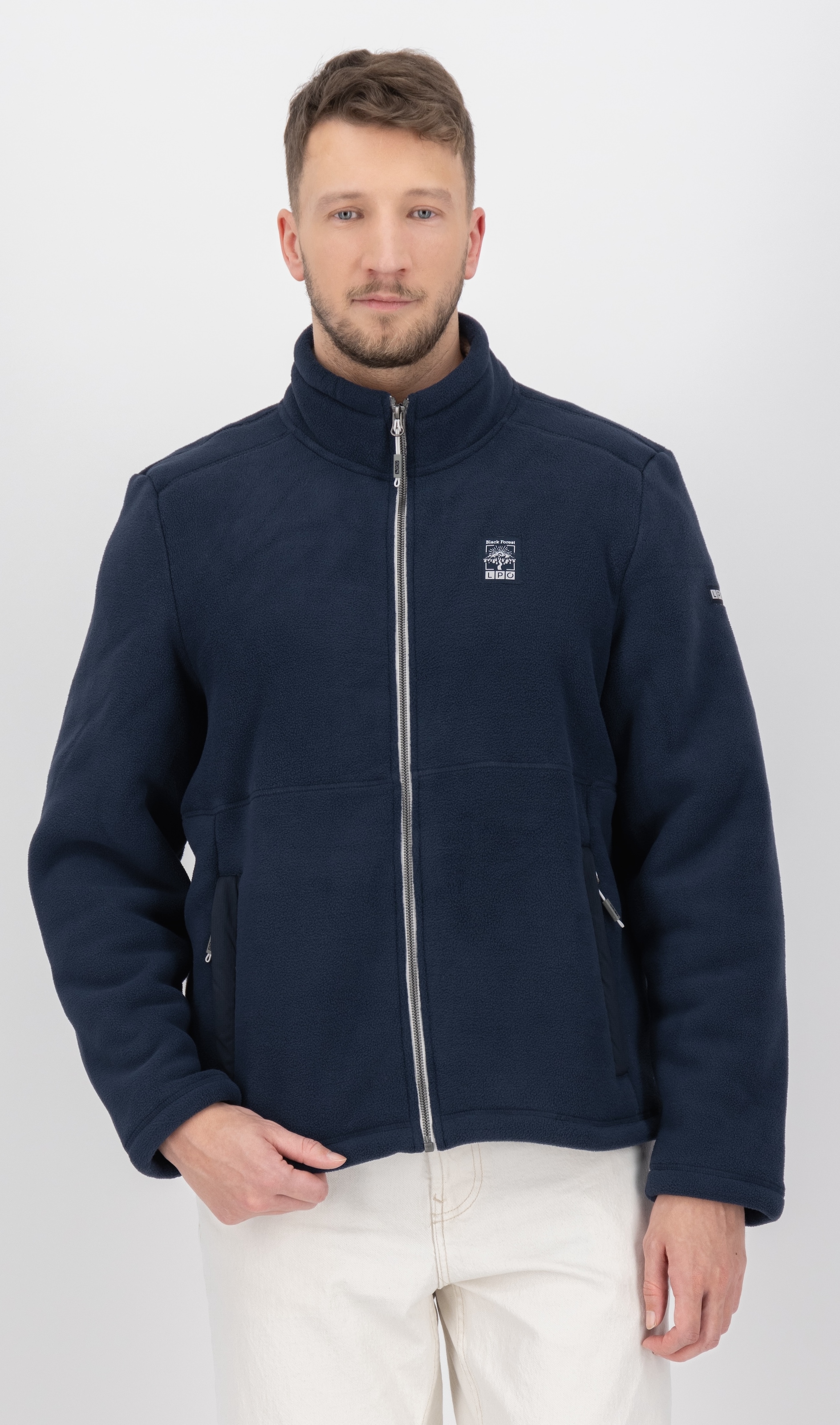 LPO Kapuzenfleecejacke "Rhys Outdoor" mit Langhaarfleece